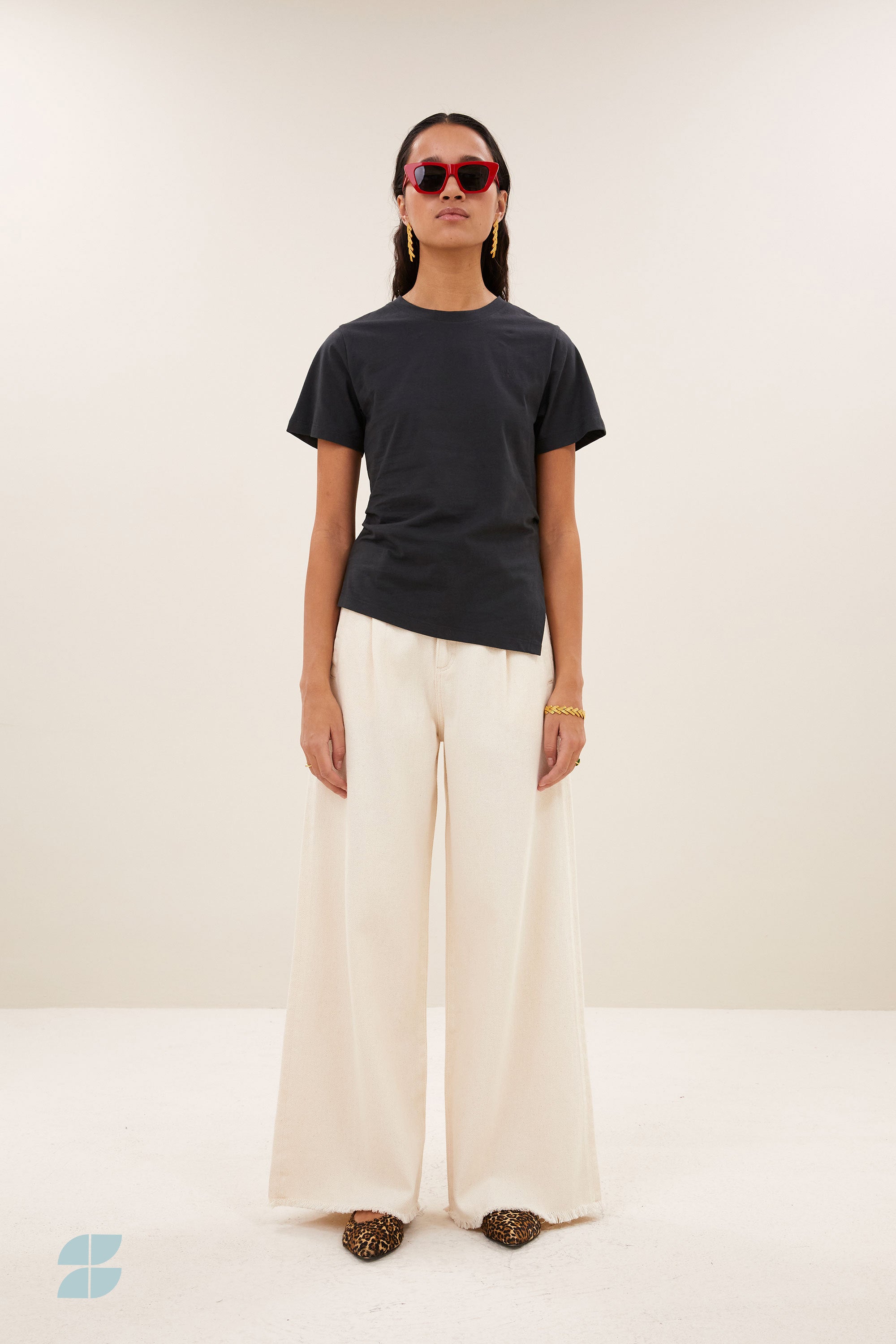 lux grain jeans | raw white