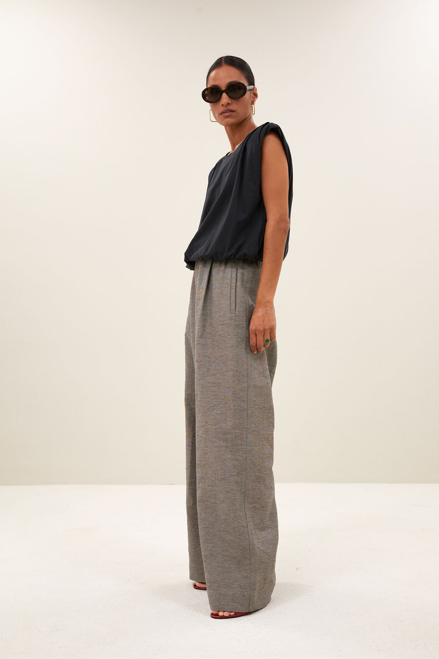 pants-benji-melange-pants-charcoal-melee-by-bar-Vooraanzicht
