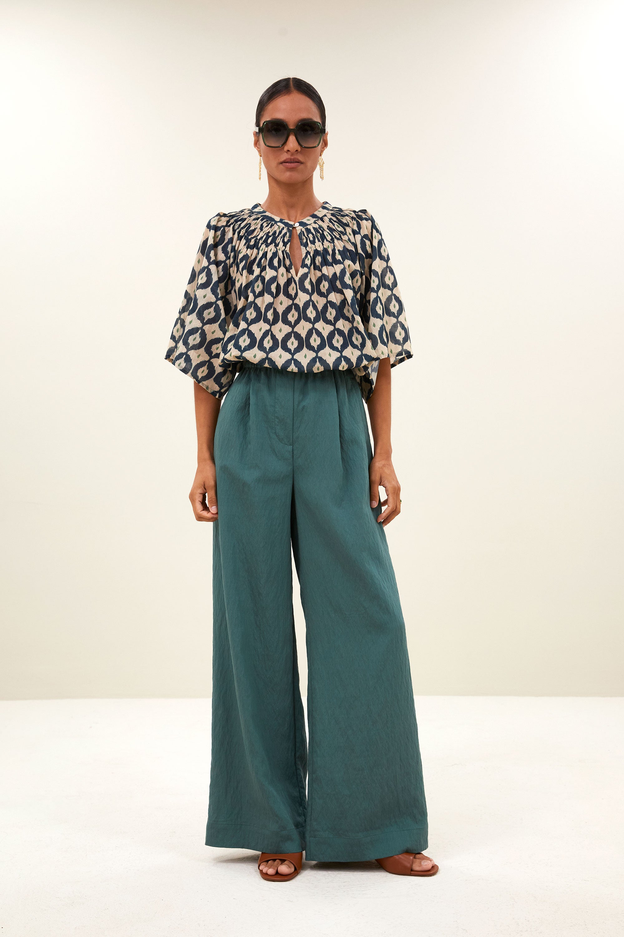 celin stripe pants | vintage green