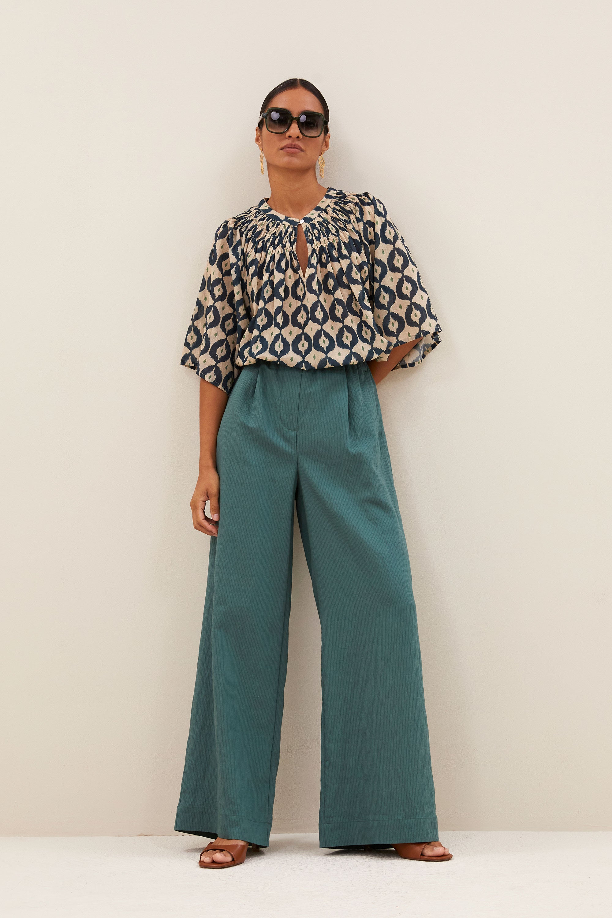 celin stripe pants | vintage green