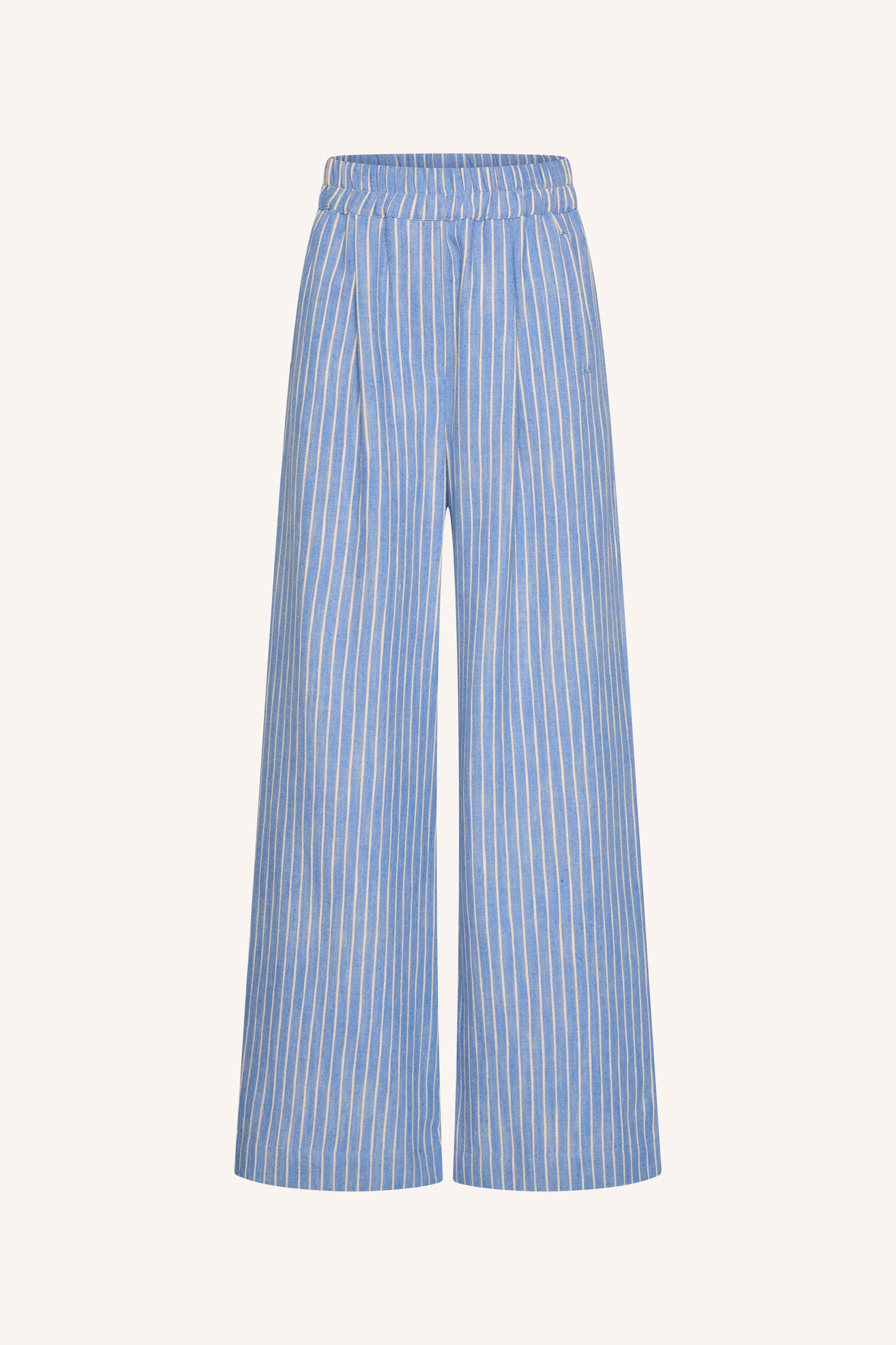 benji melange stripe pants-sapphire blue stripe