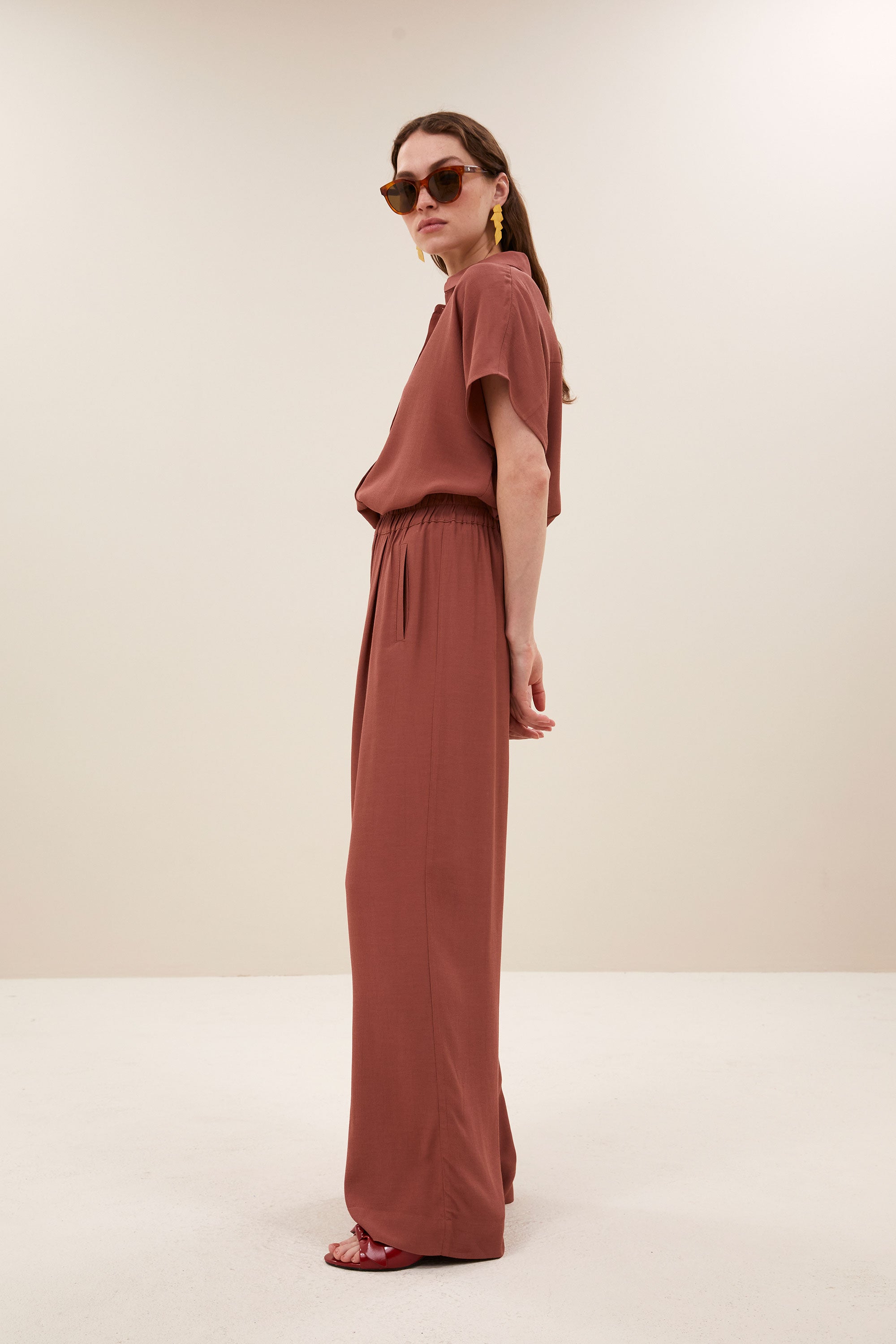 benji viscose pants | rustic sienna