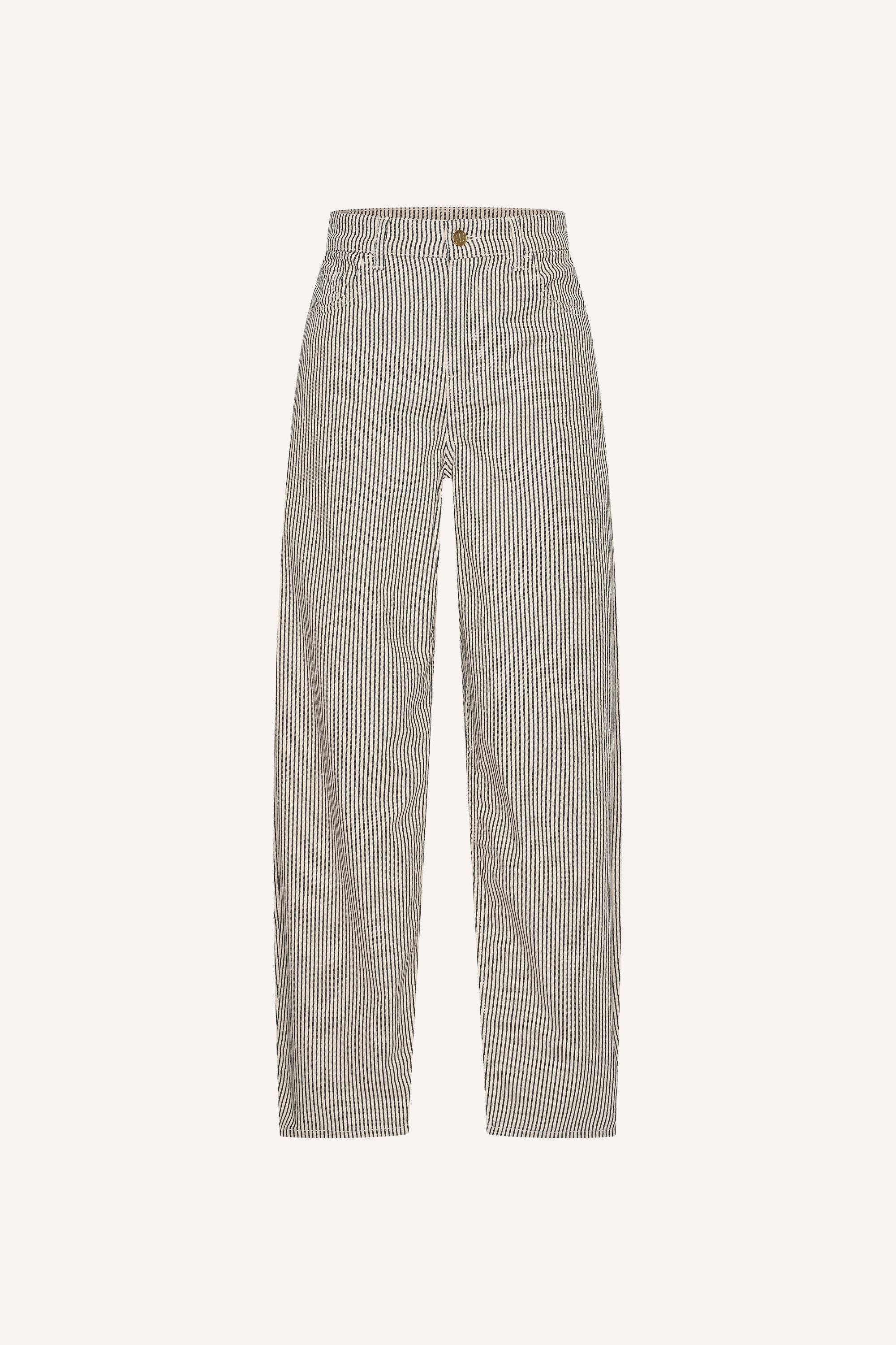 lew stripe pants | jet black stripe