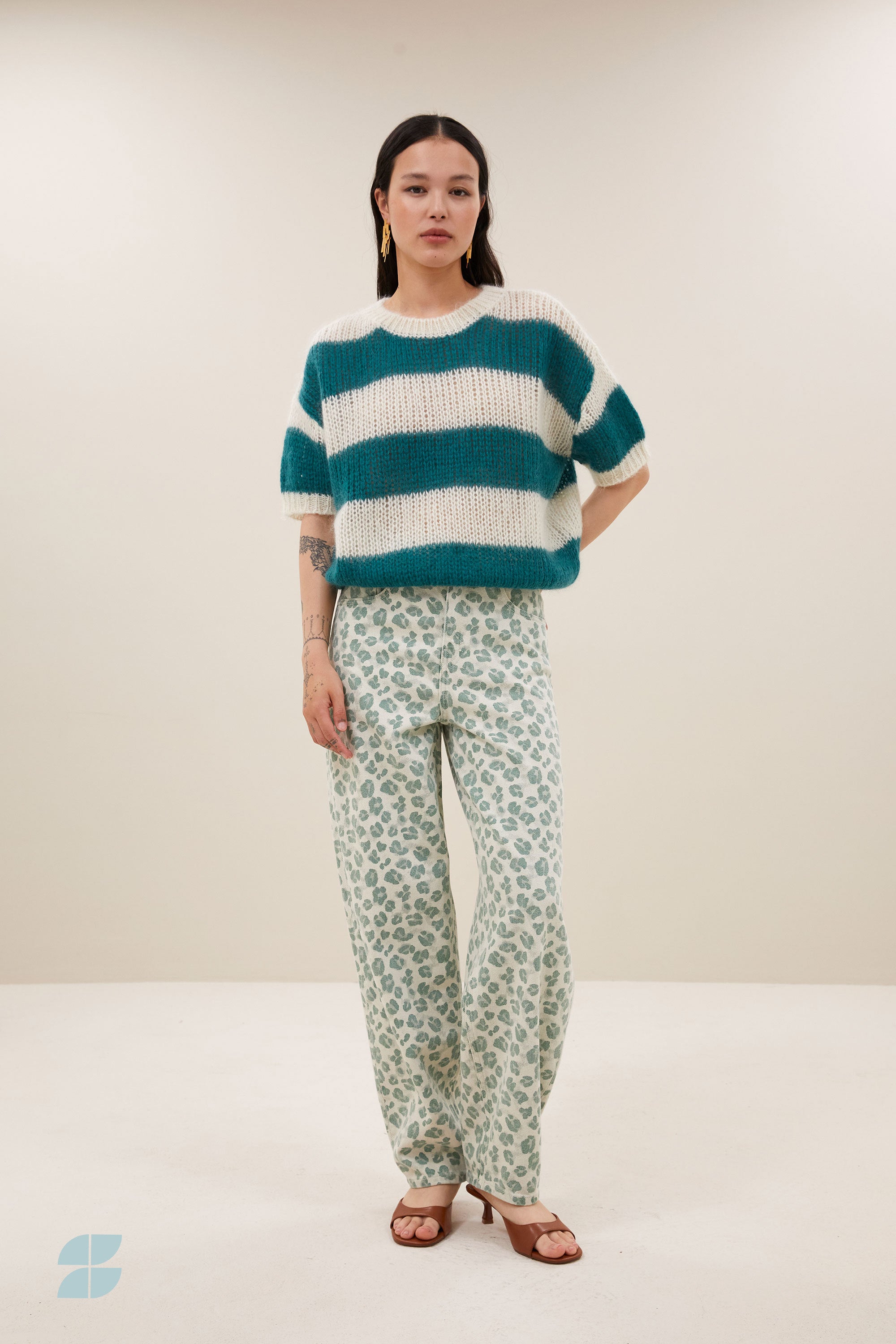 lew green cheetah pants | green cheetah