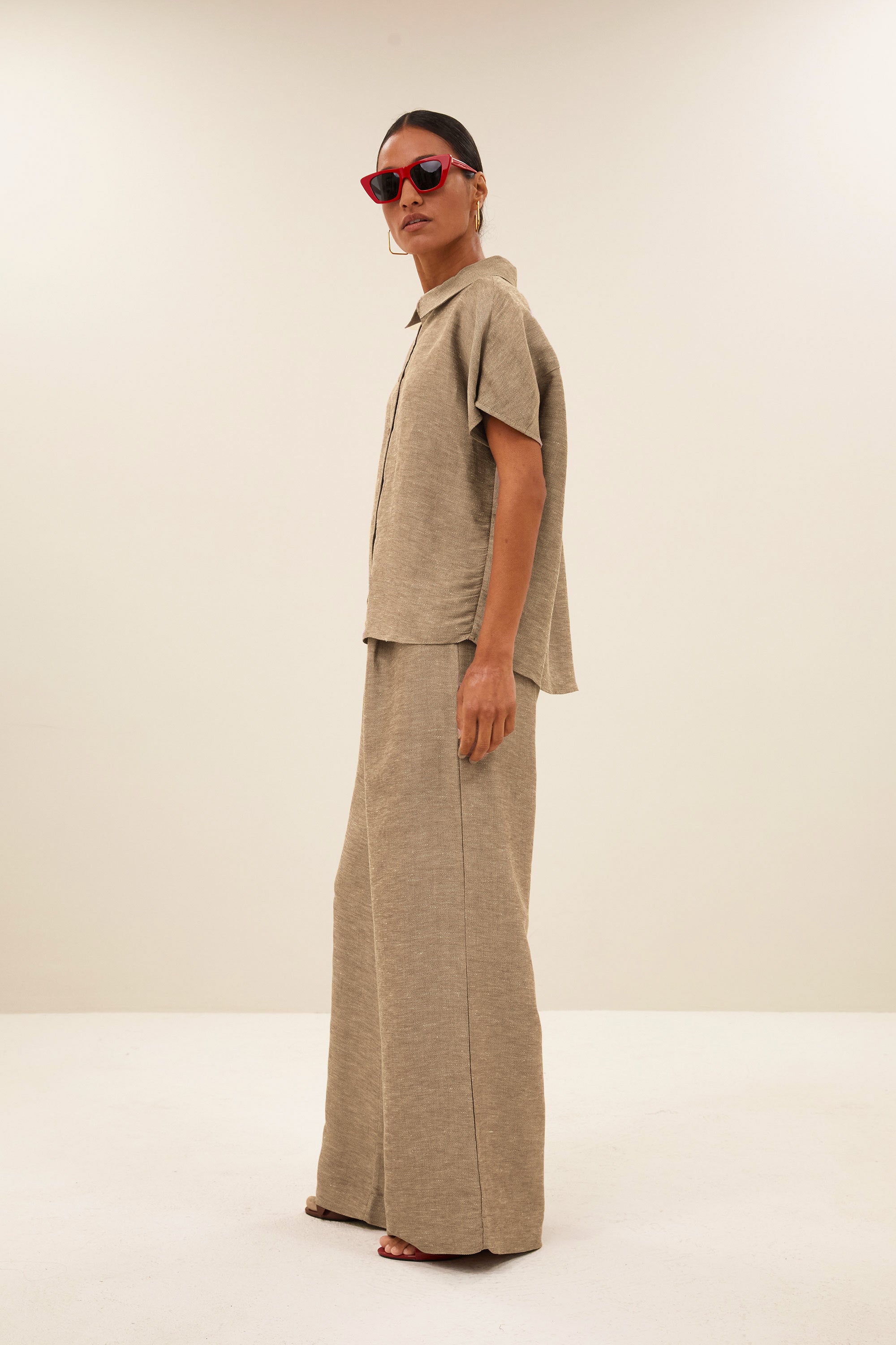 benji gloss pants | gold