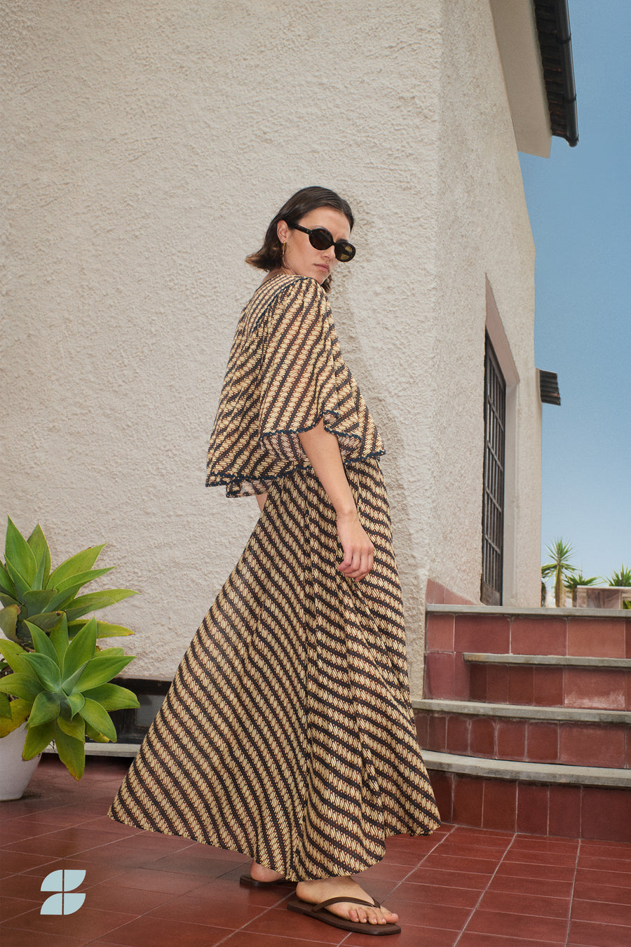 ruby-manilla-skirt-manilla-print-casual fit-losvallende pasvorm-draagbaar als set-by-bar-sfeerbeeld