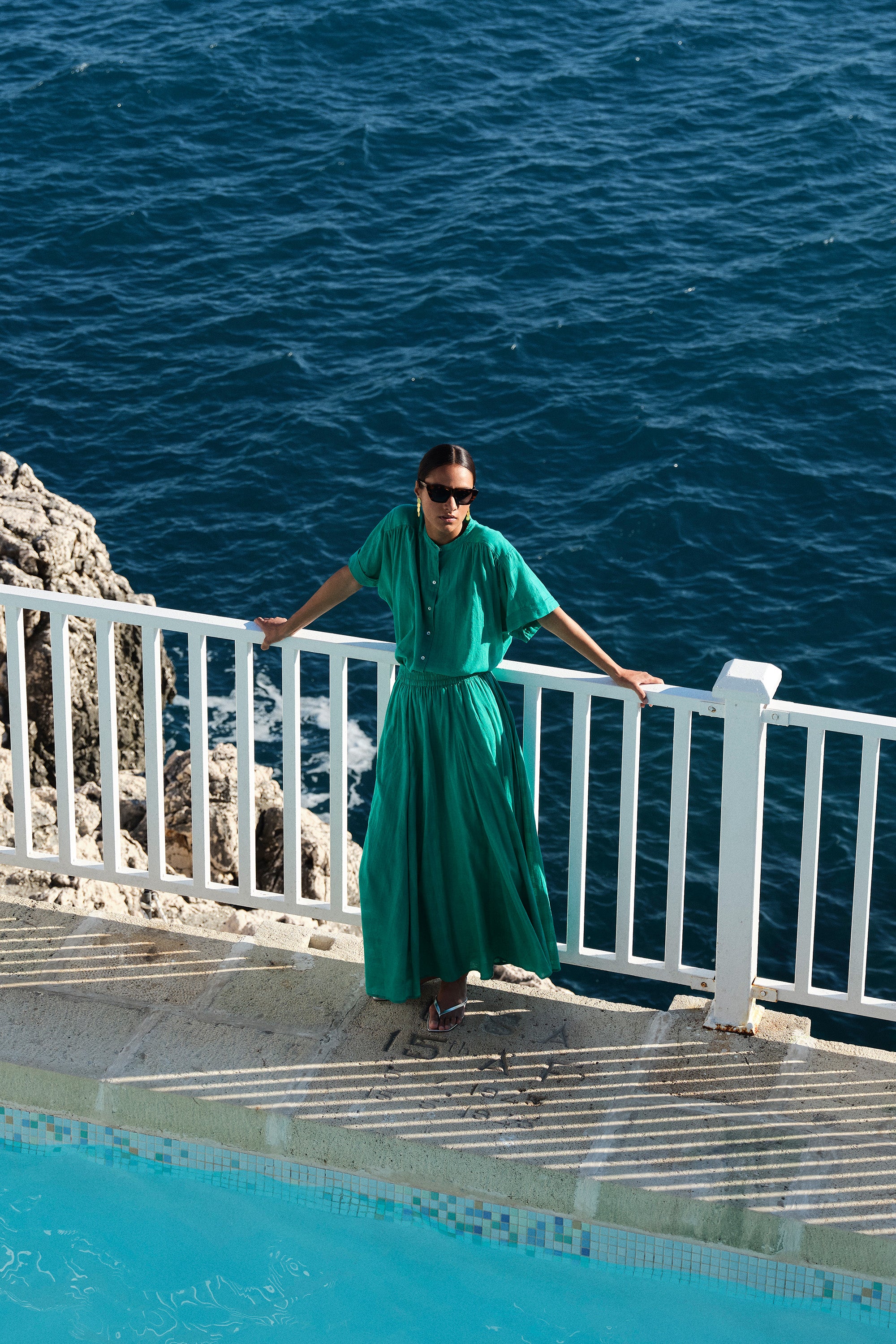 ruby dobby skirt | lucky green