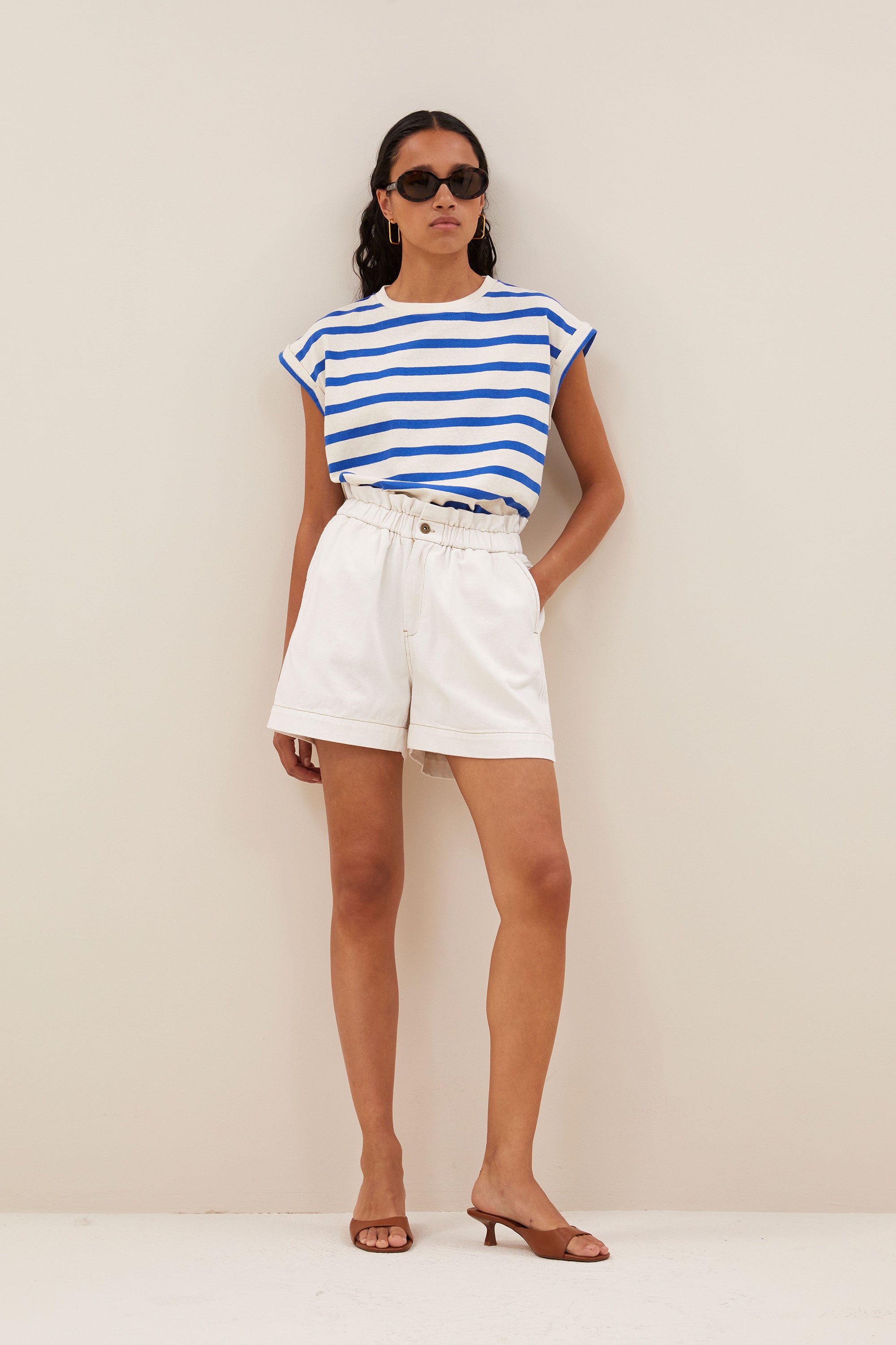 leon twill short | cloud white