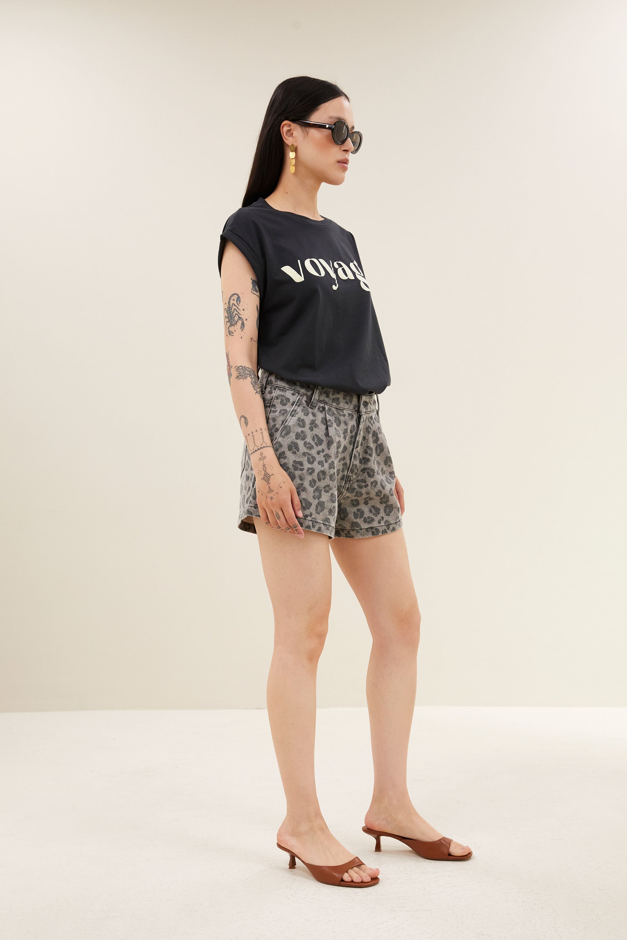 june grey cheetah shorts | grey cheetah