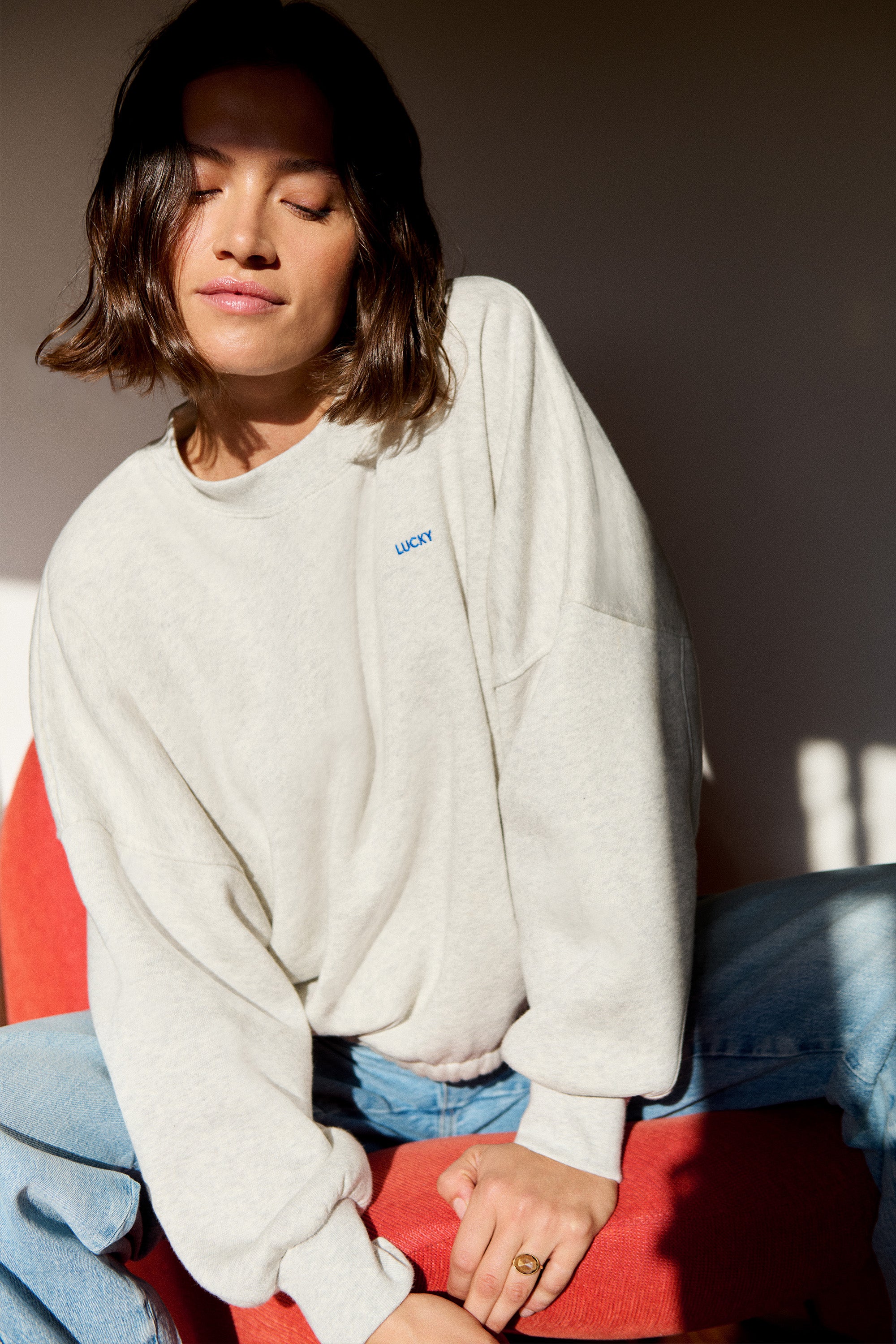 malyn grey sweater | light grey melee