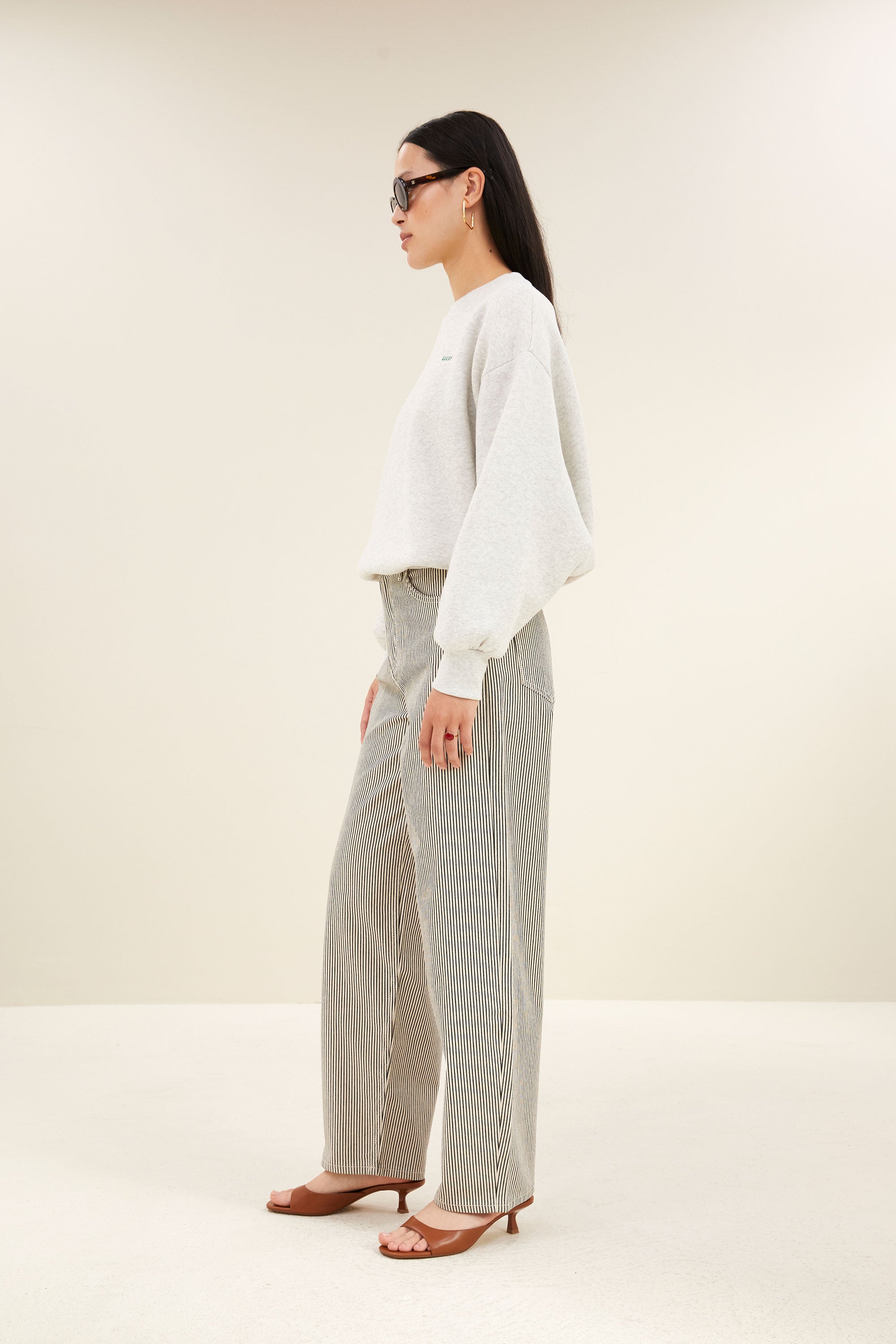 bibi clover sweater | light grey melee