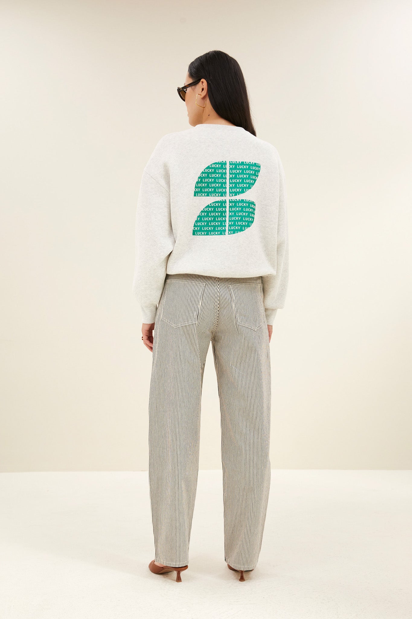 bibi clover sweater | light grey melee