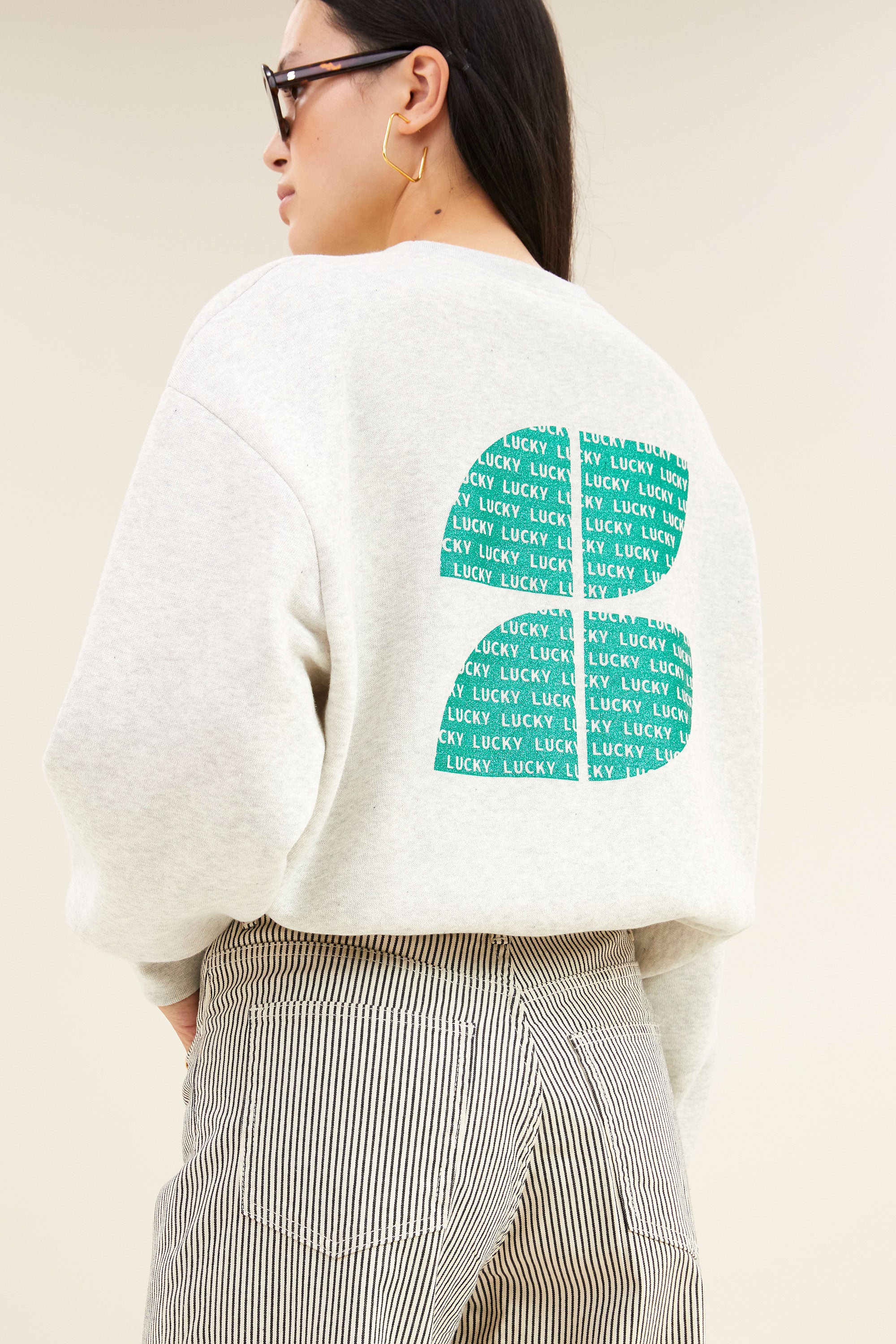 bibi clover sweater | light grey melee