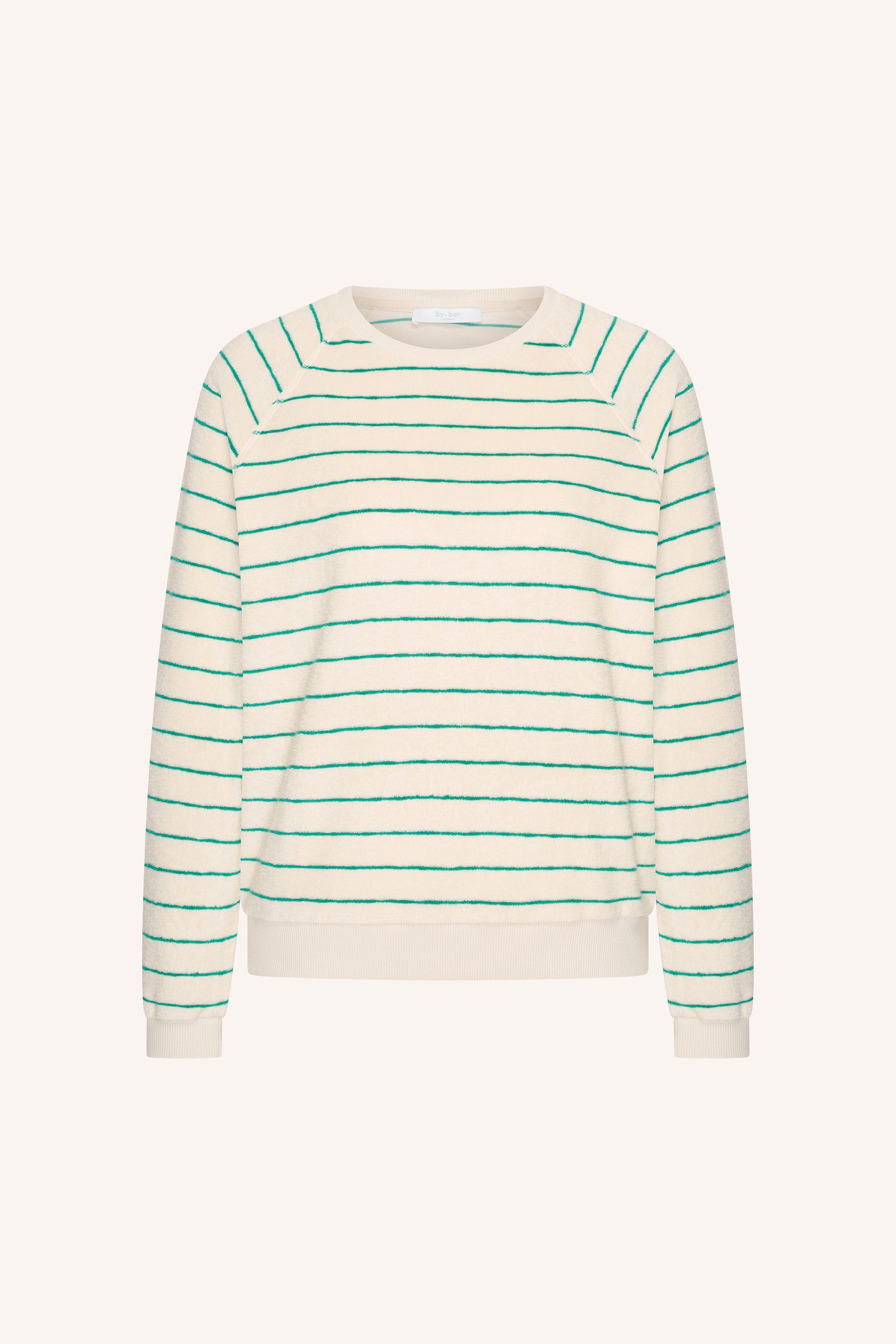 bonne slub sweater | green lake stripe