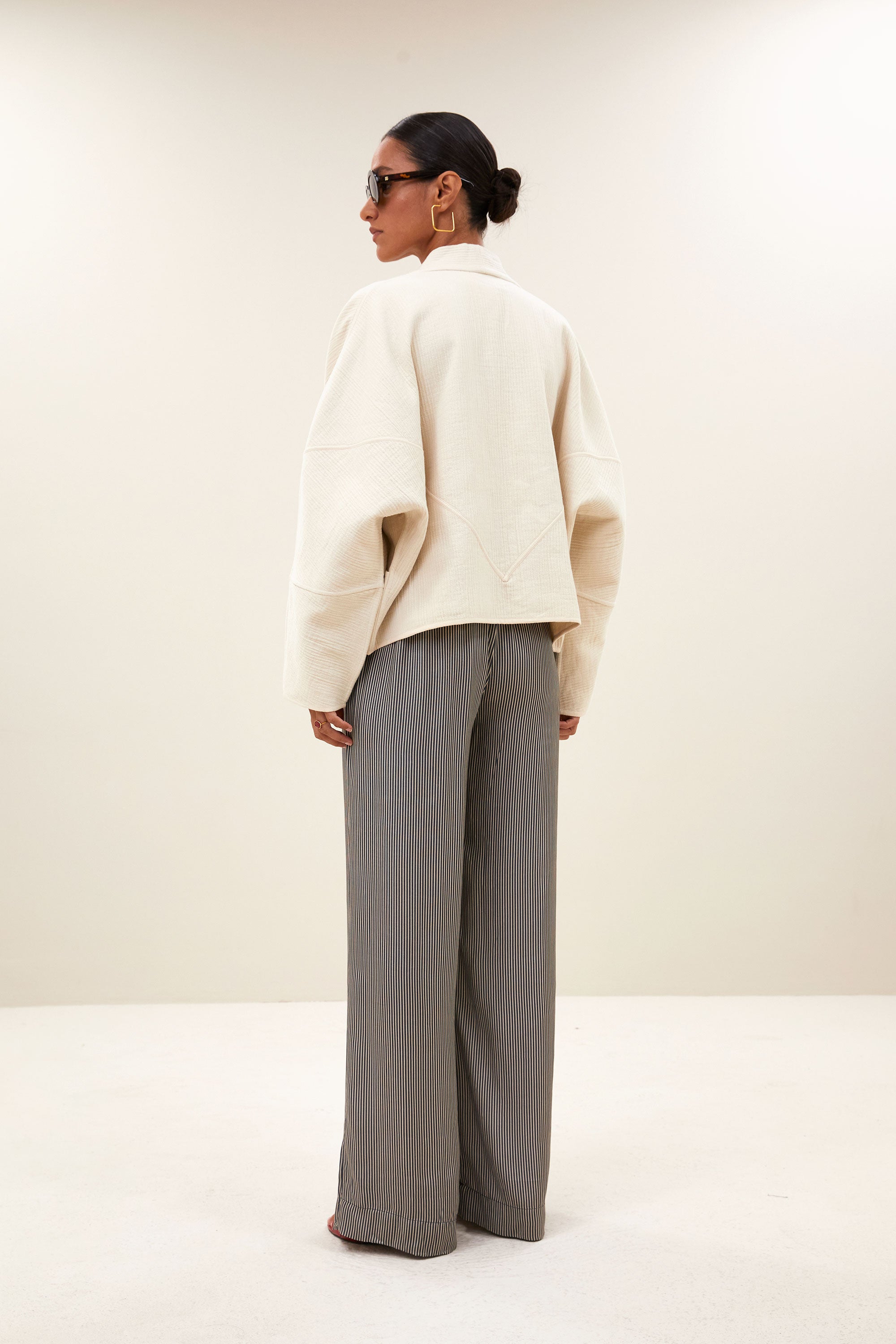 flora cotton jacket | light chalk