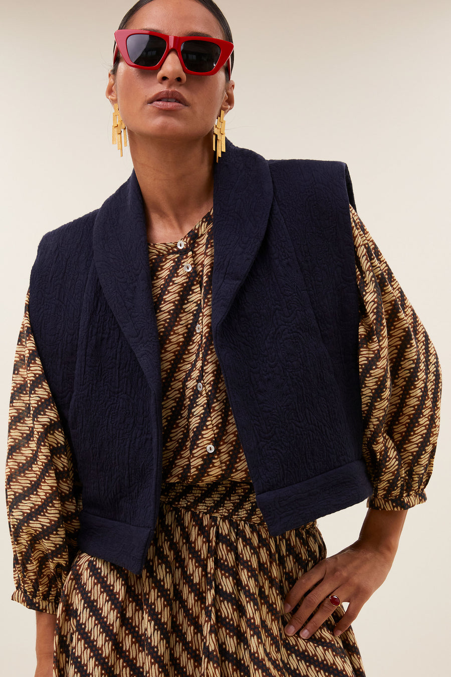 suzie-jacket-captain-blue-all-time classic-casual fit-normale pasvorm-by-bar-detail