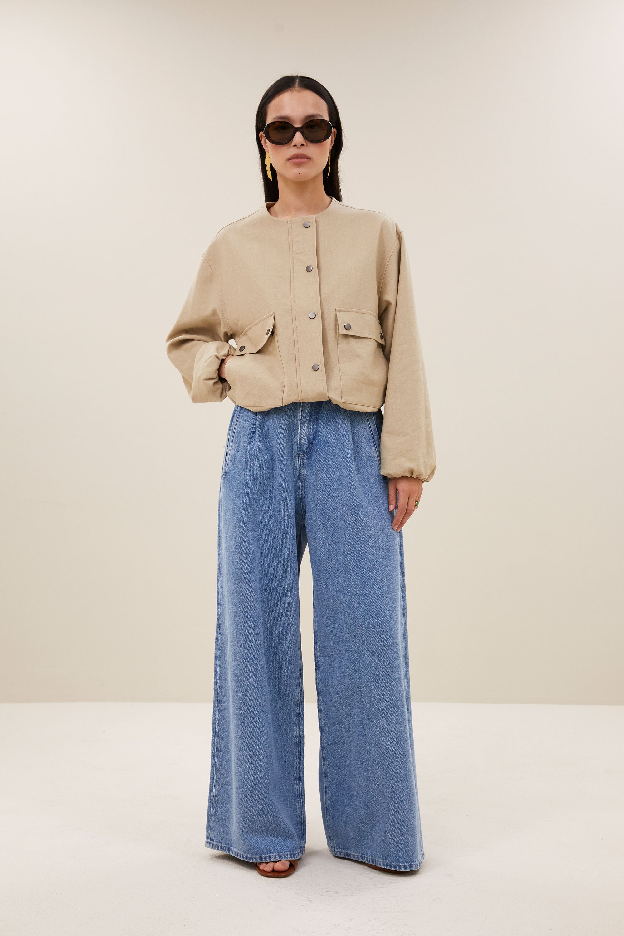 maggie canvas jacket | dark sand