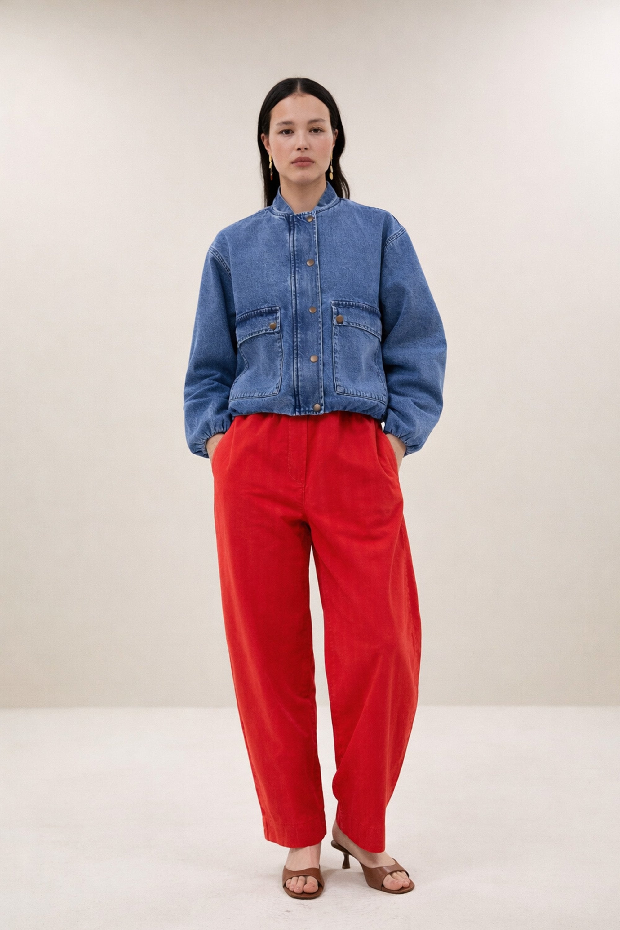 maggie denim jacket | mid denim