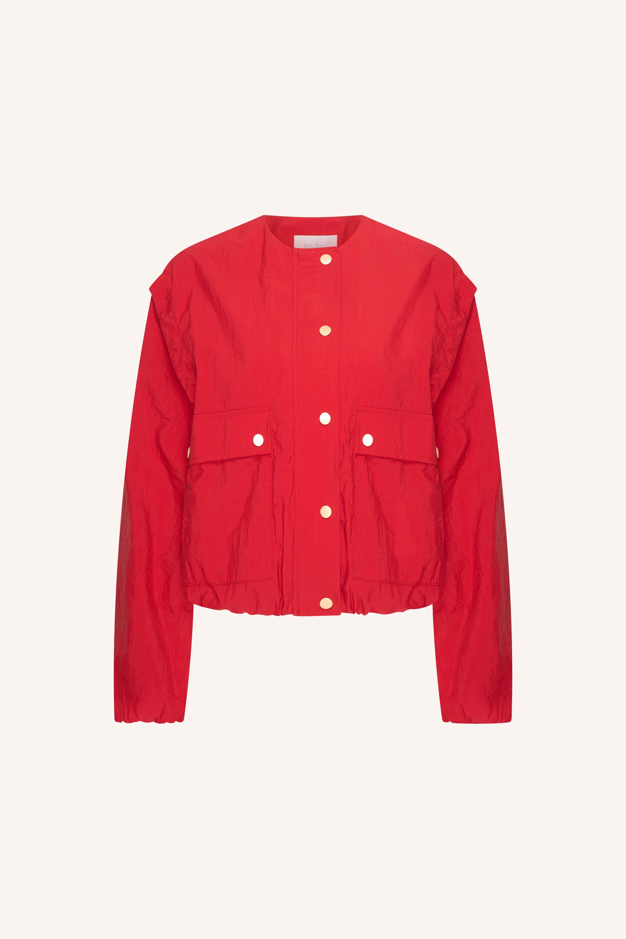maggie zip jacket | red