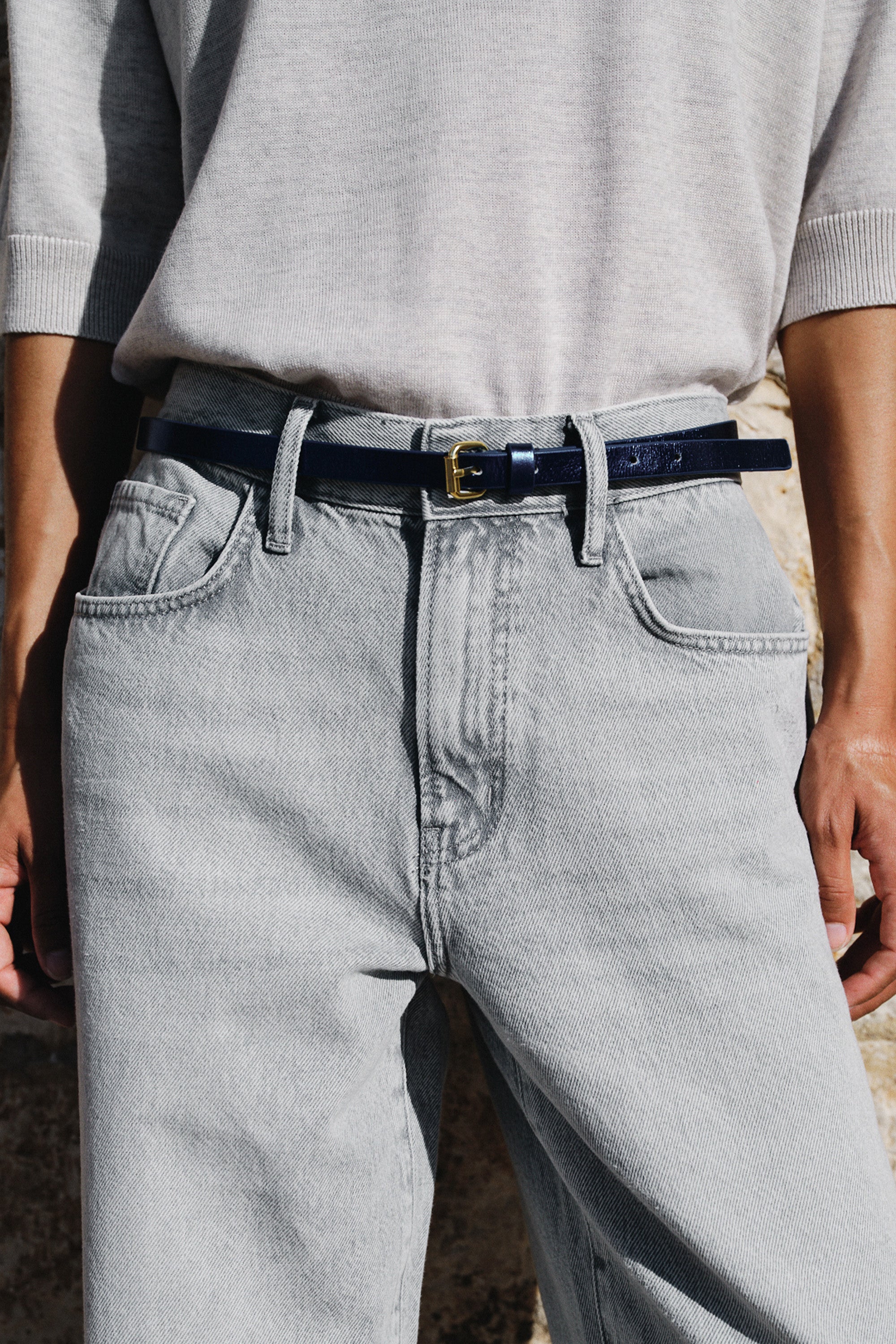 julie gloss belt | gem blue