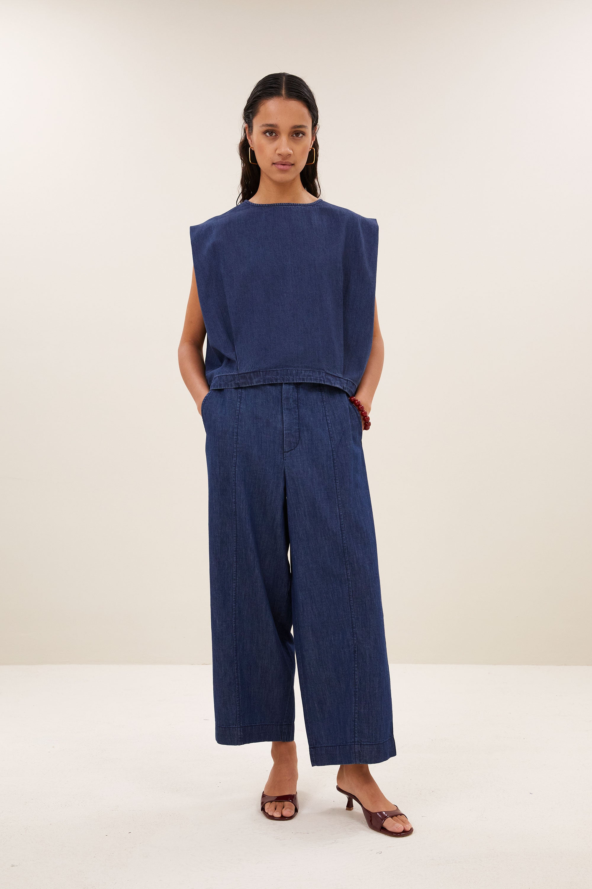 fuji denim pants | dark denim