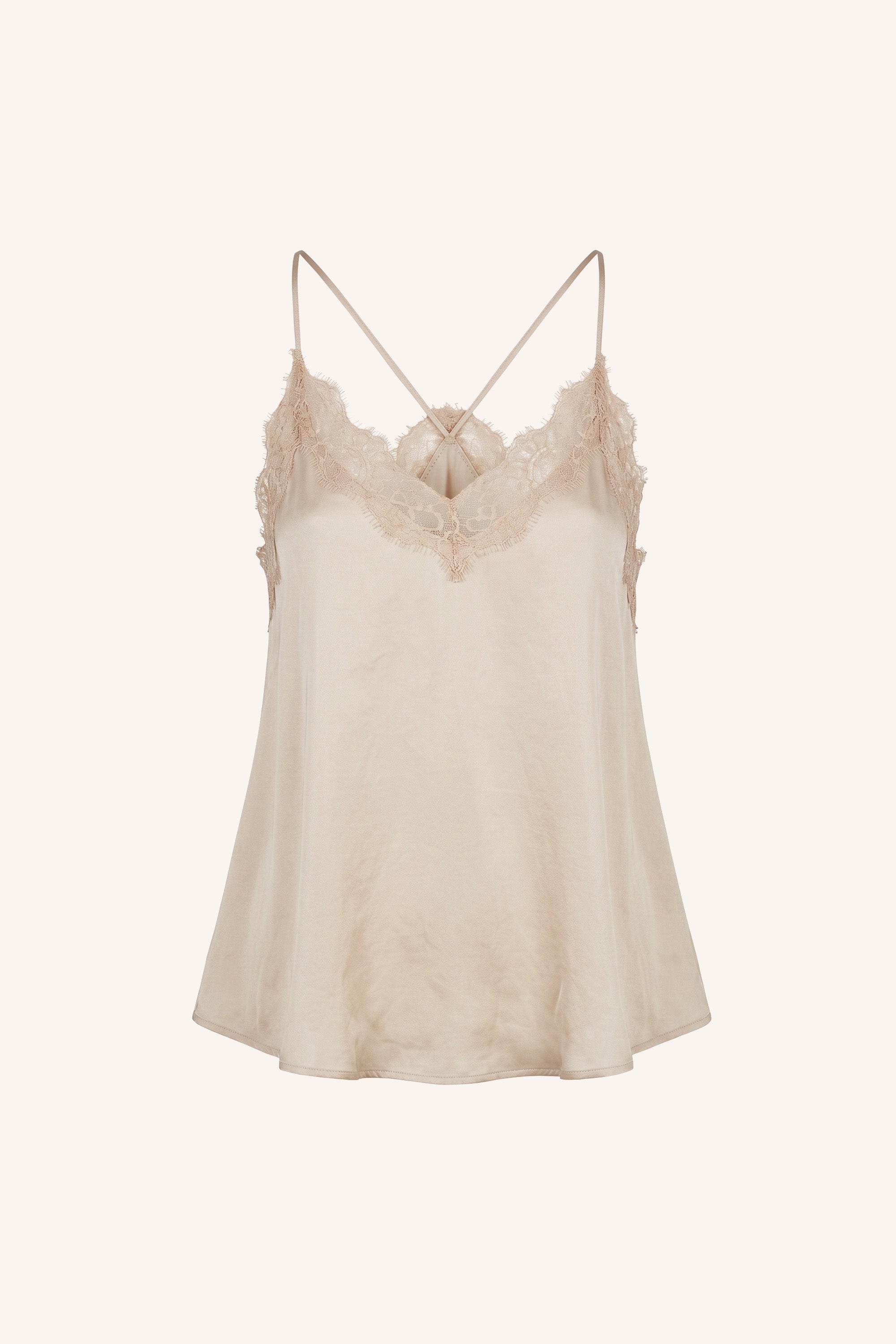 pia satin top | chalk