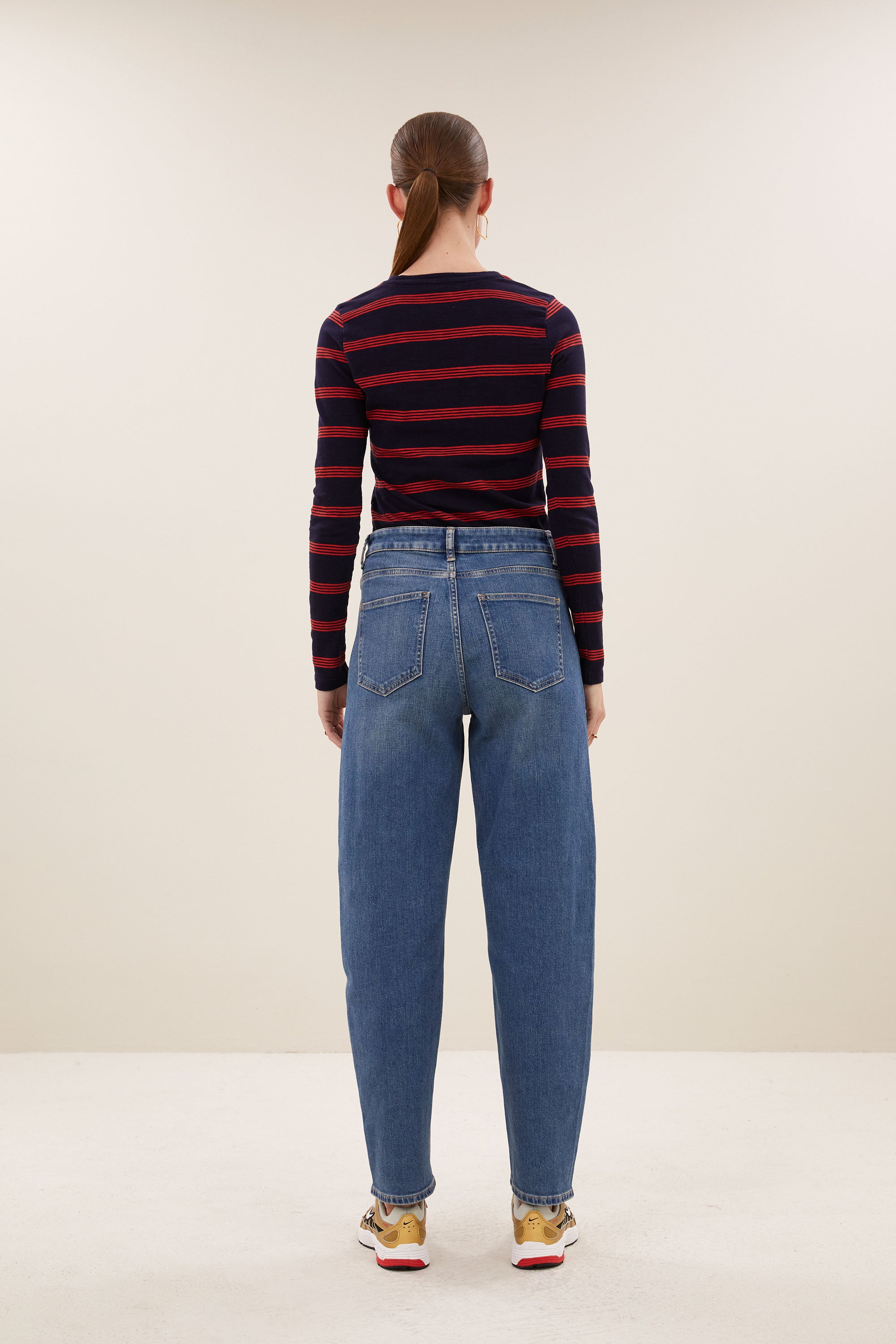 mali ls stripe top | poppy multi stripe