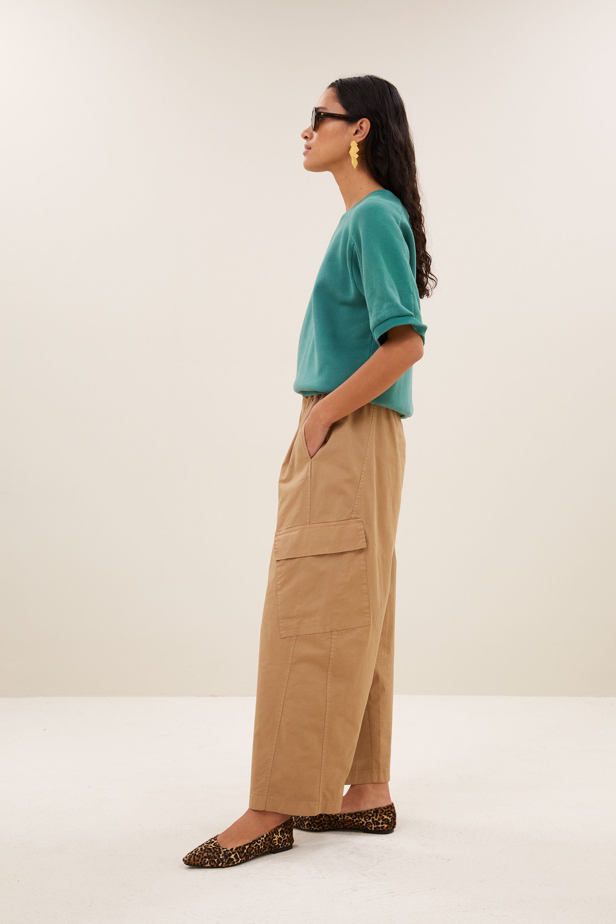 gina top | frosty green