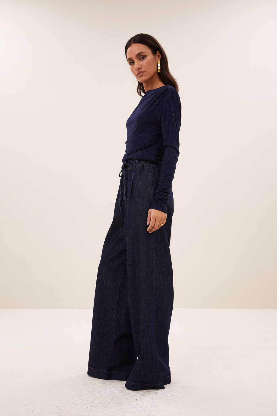leya sparkle top | night sky