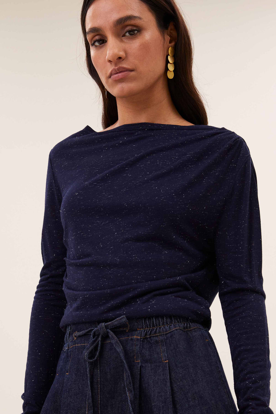 leya sparkle top | night sky