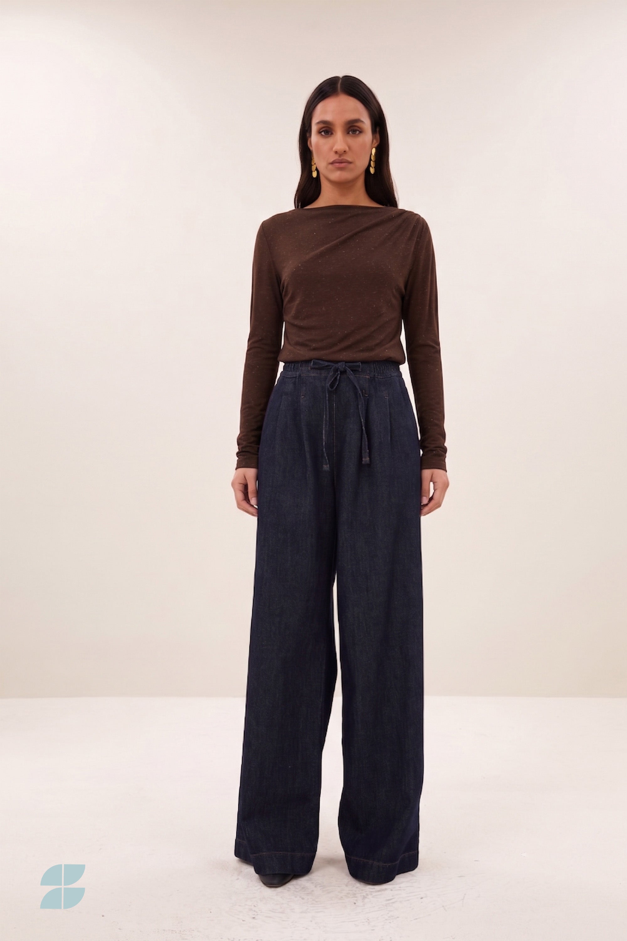leya sparkle top | chocolate brown