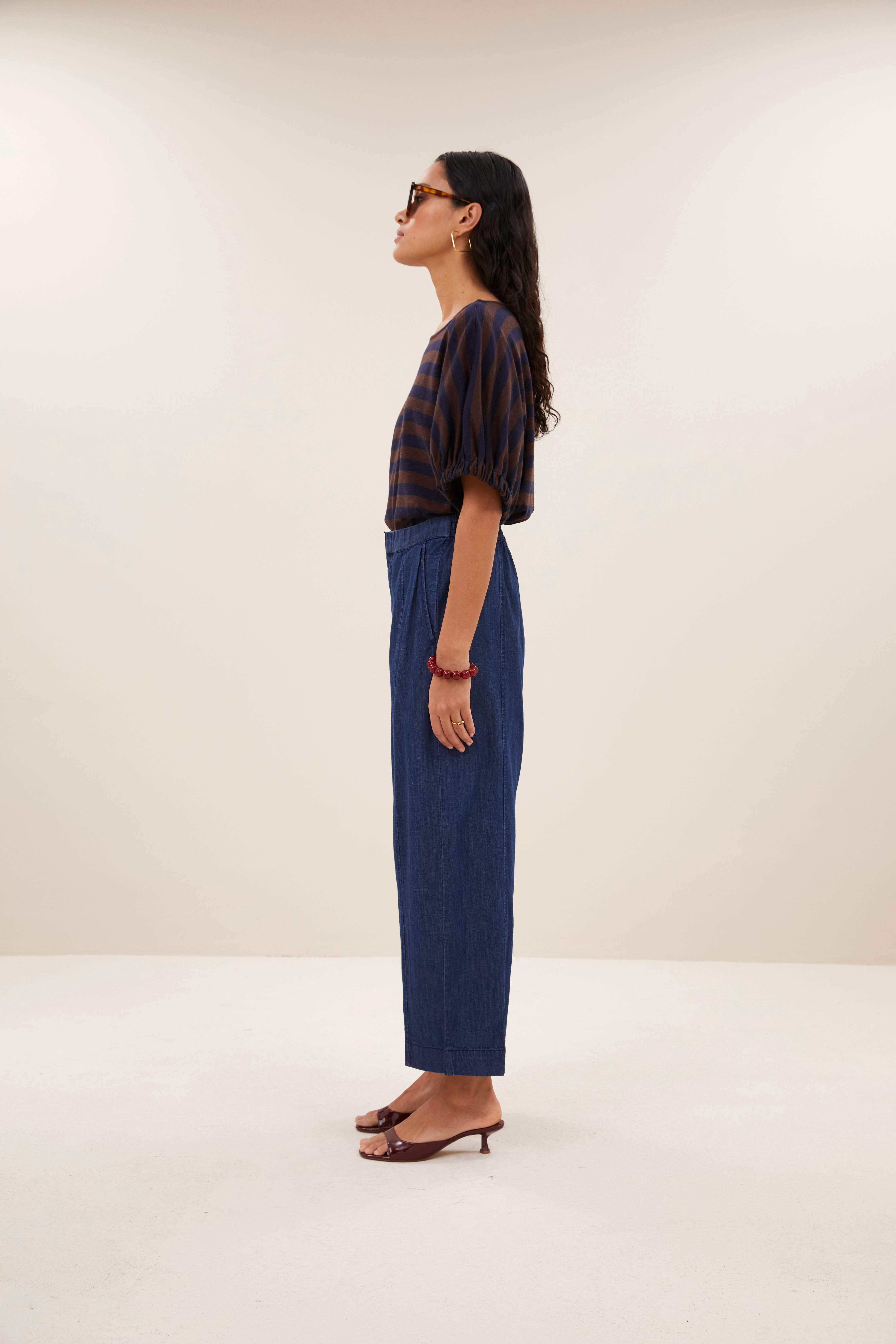 pants-fuji denim pants dark denim-by-bar-