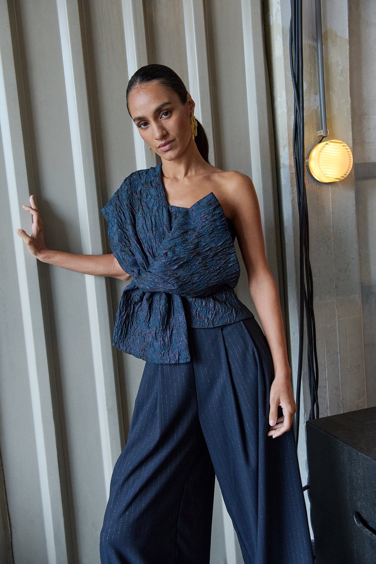 jula jacquard top | midnight