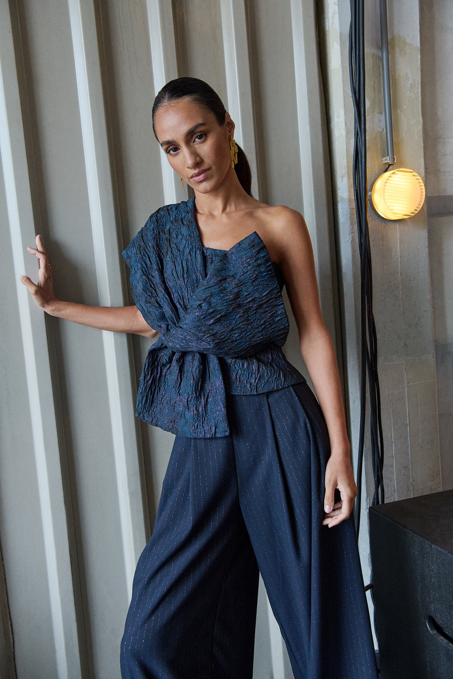 jula jacquard top | midnight