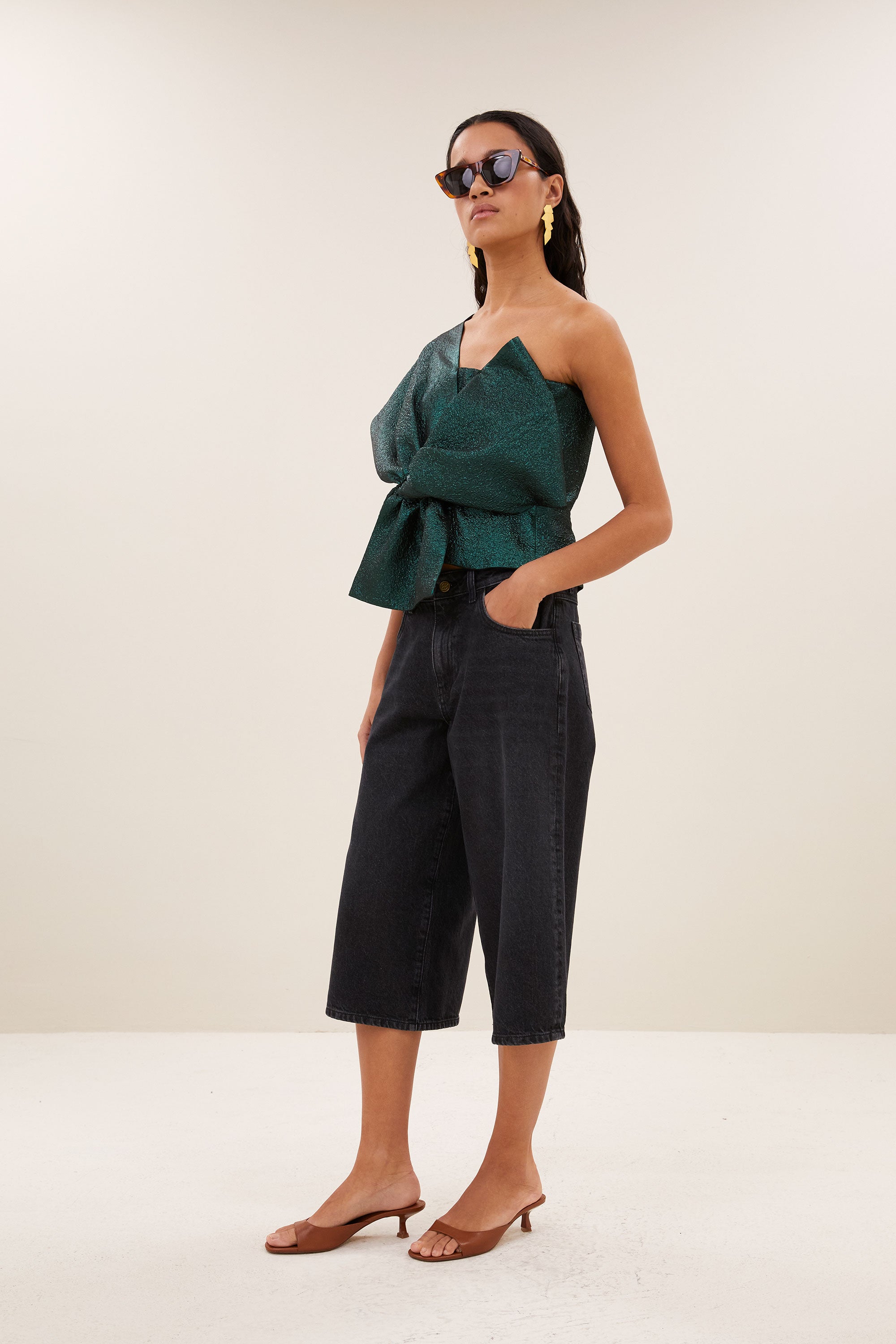 jula metallic top | green metallic