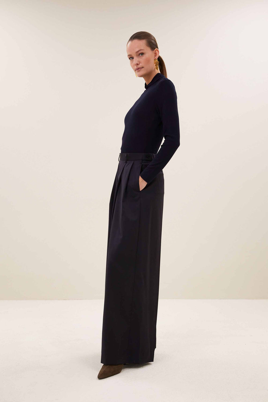 basic ls turtle rib top | night sky