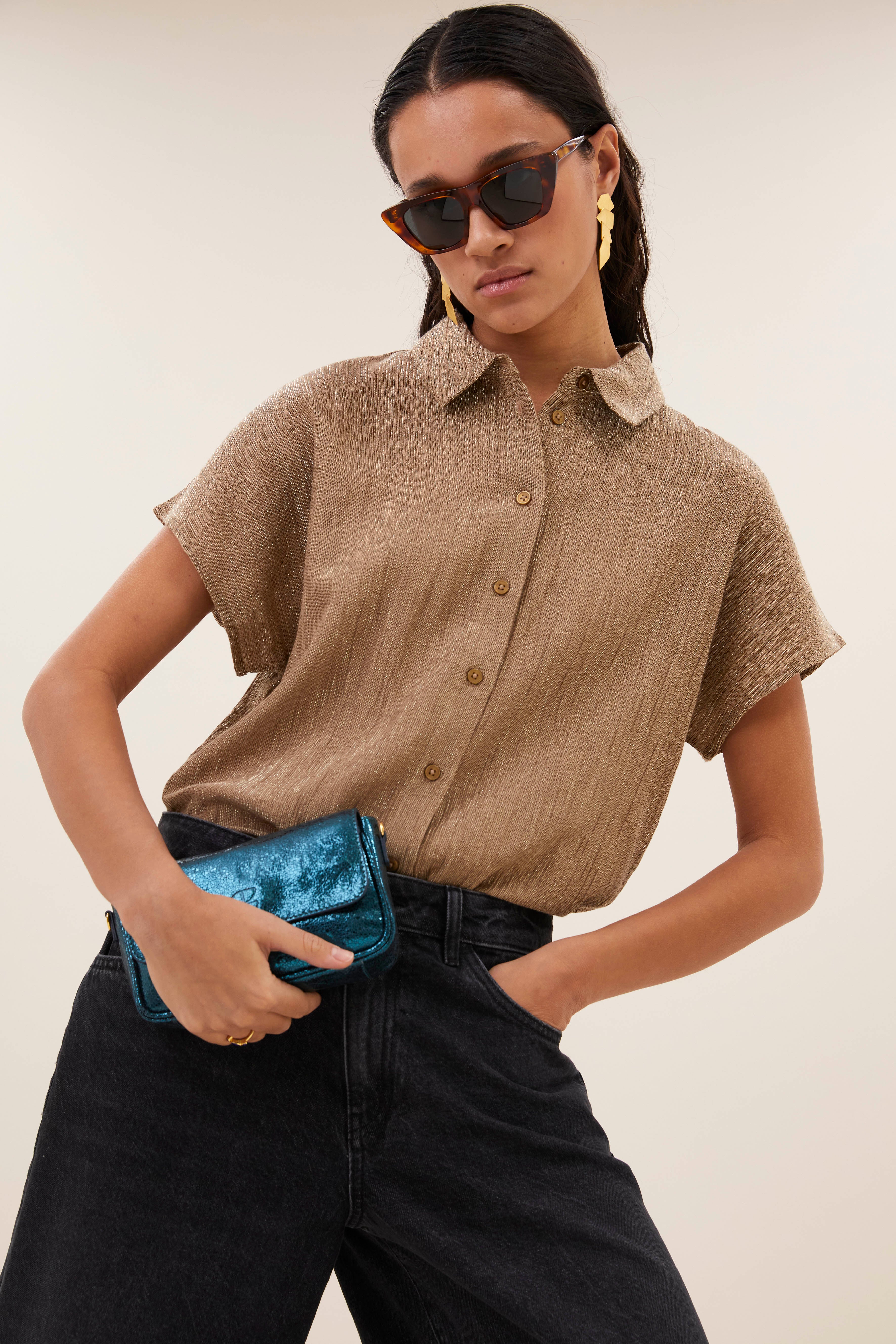 blouse-barley lurex blouse gold-by-bar-achteraanzicht
