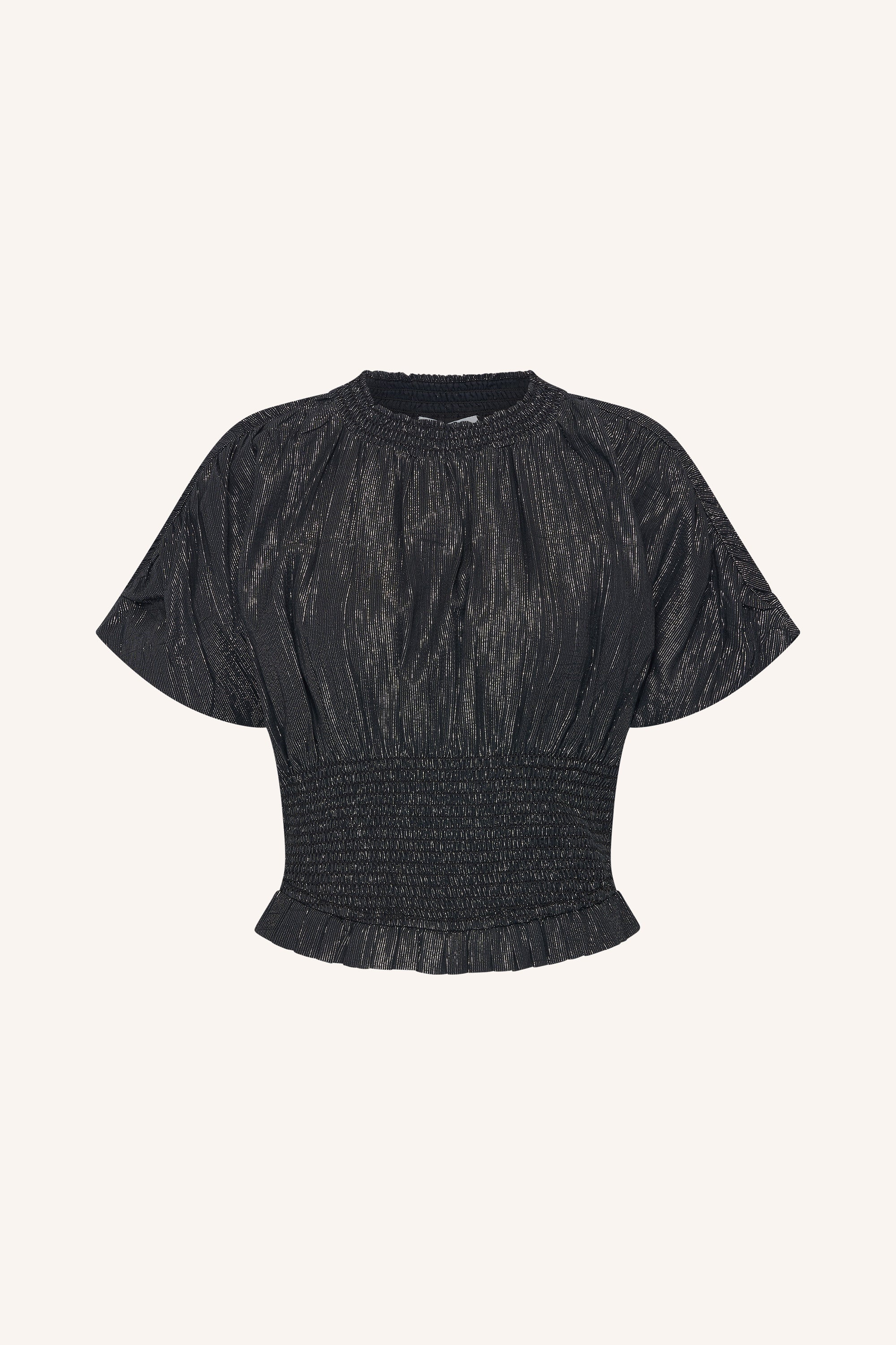 mela lurex blouse | silver