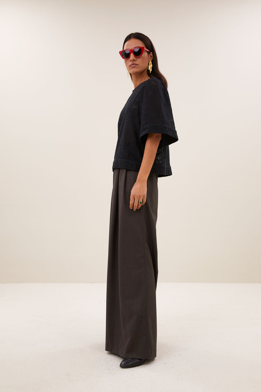 olivia lace blouse | black
