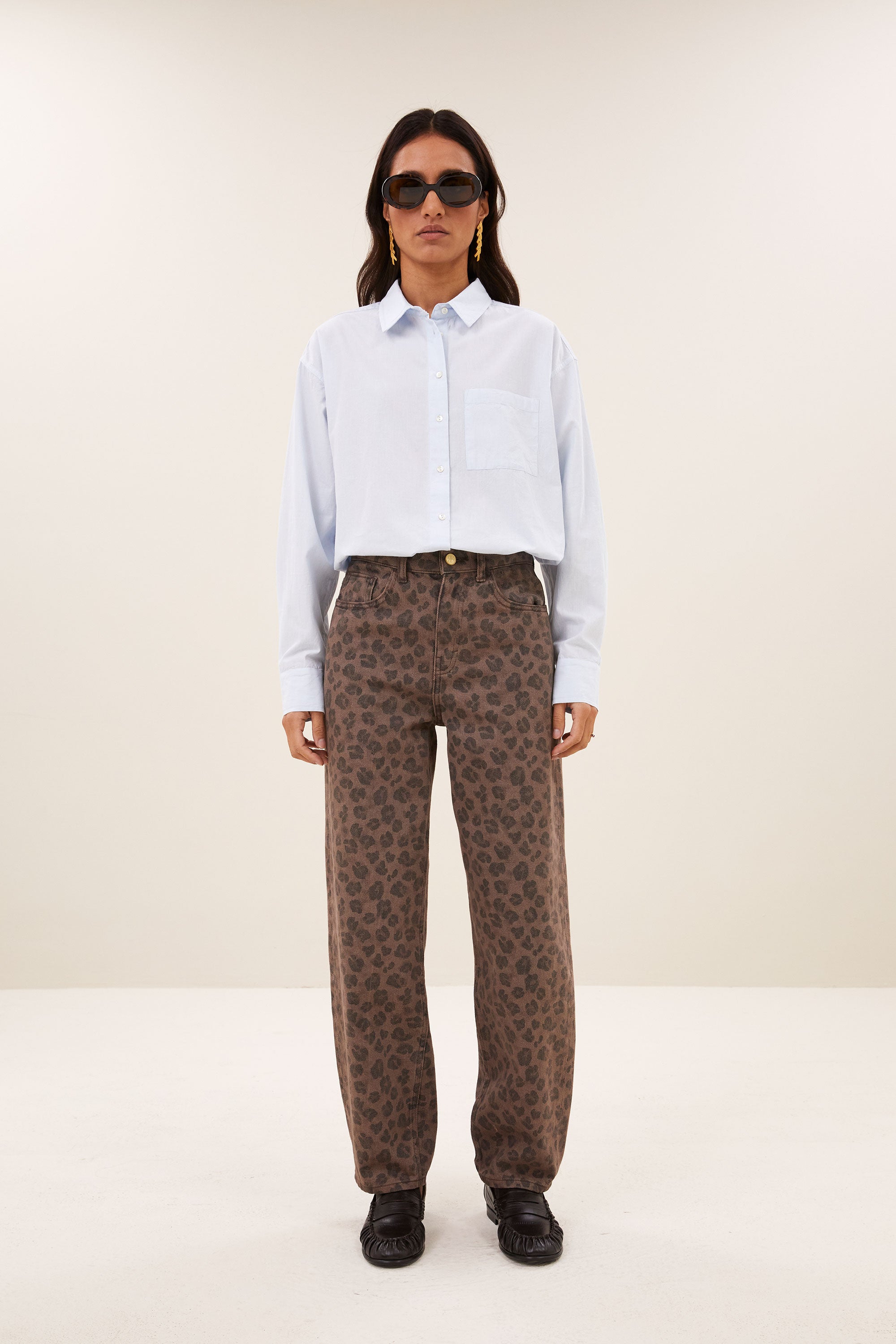 lise chambray blouse | light blue