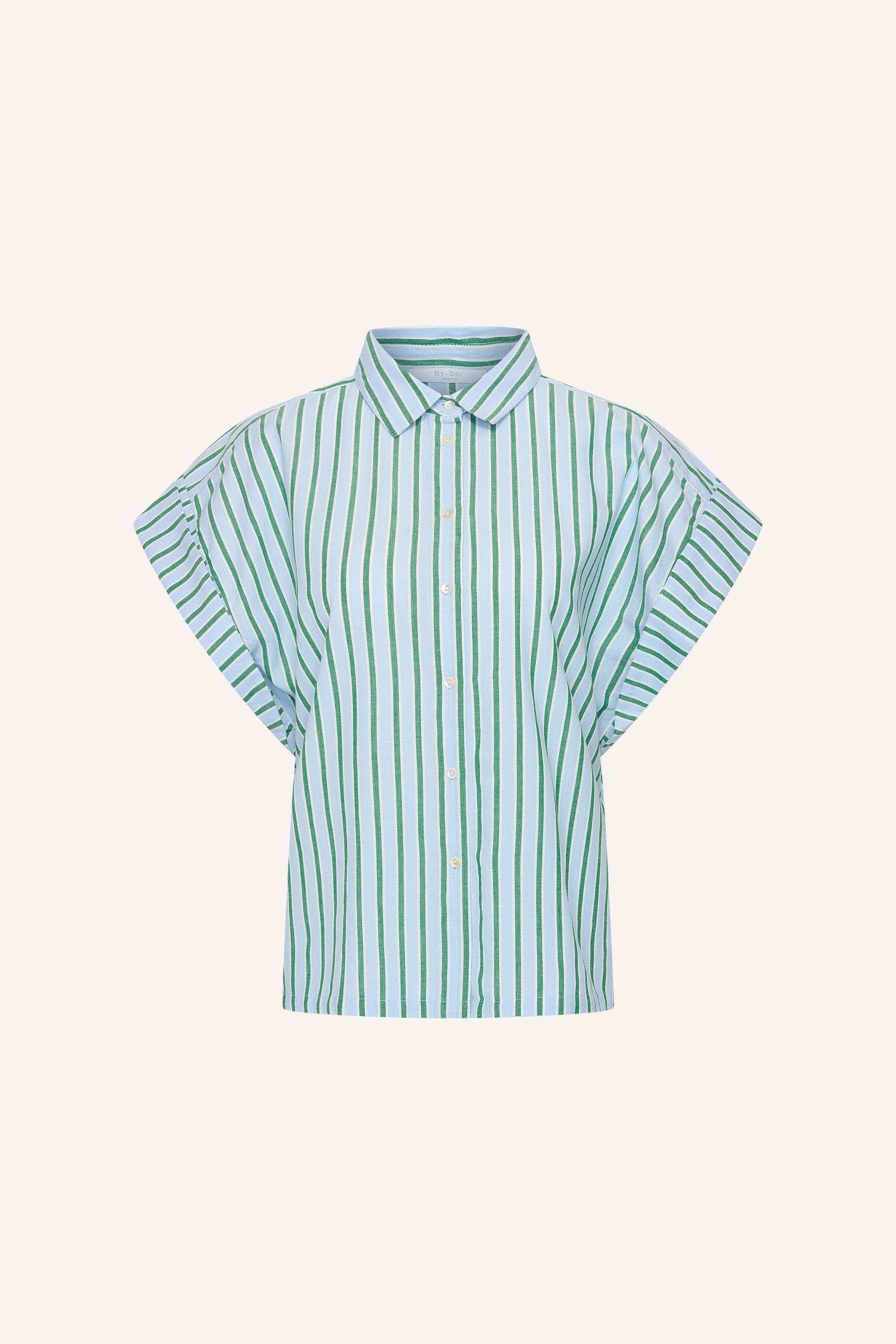 blouse-pixie sea blouse green sea stripe-by-bar-vooraanzicht
