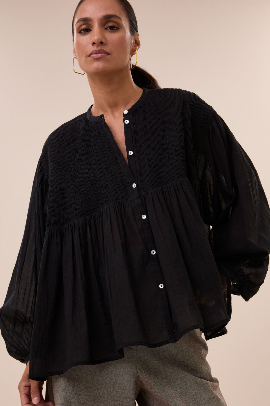 mine blouse | black