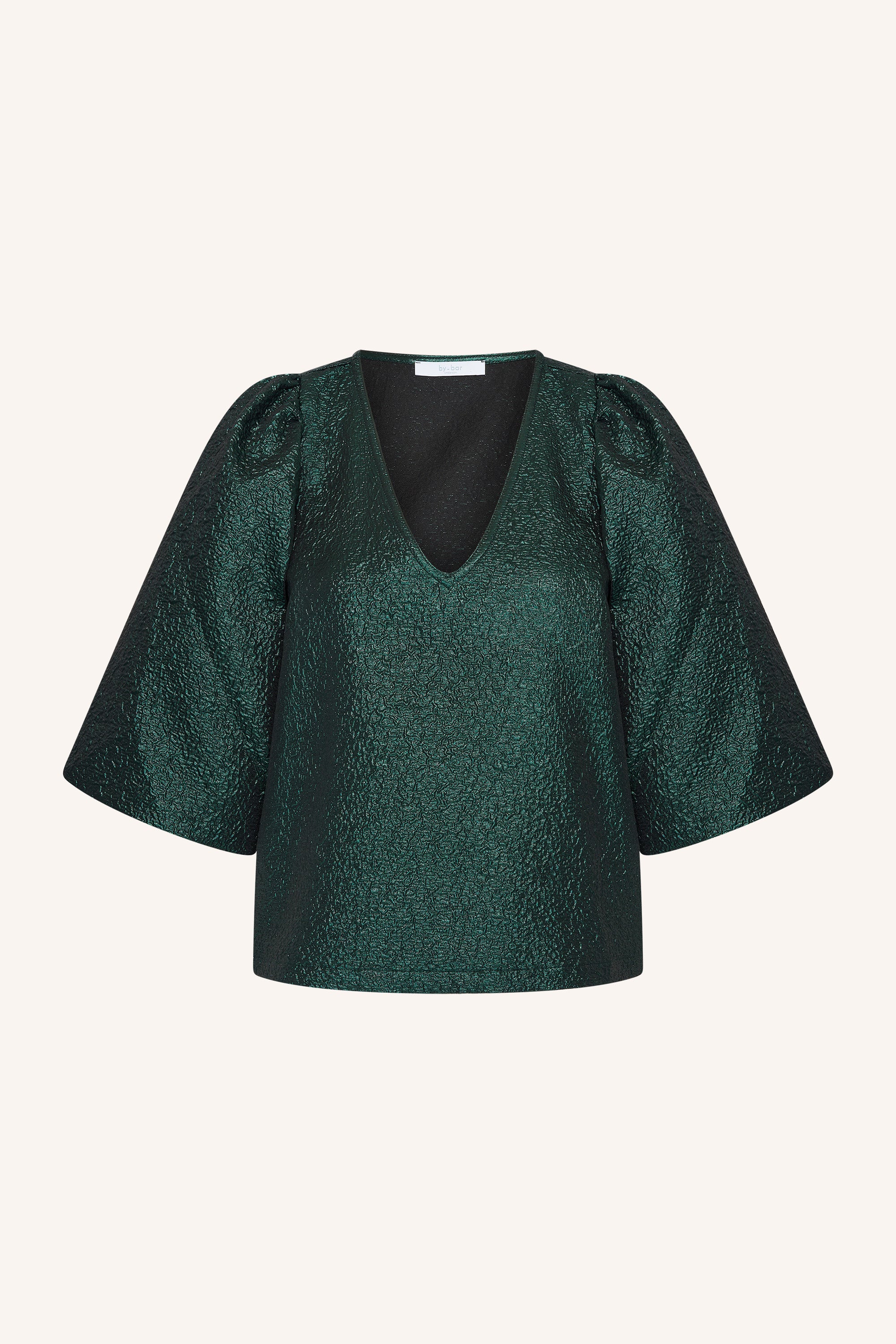 juta metallic blouse | green metallic