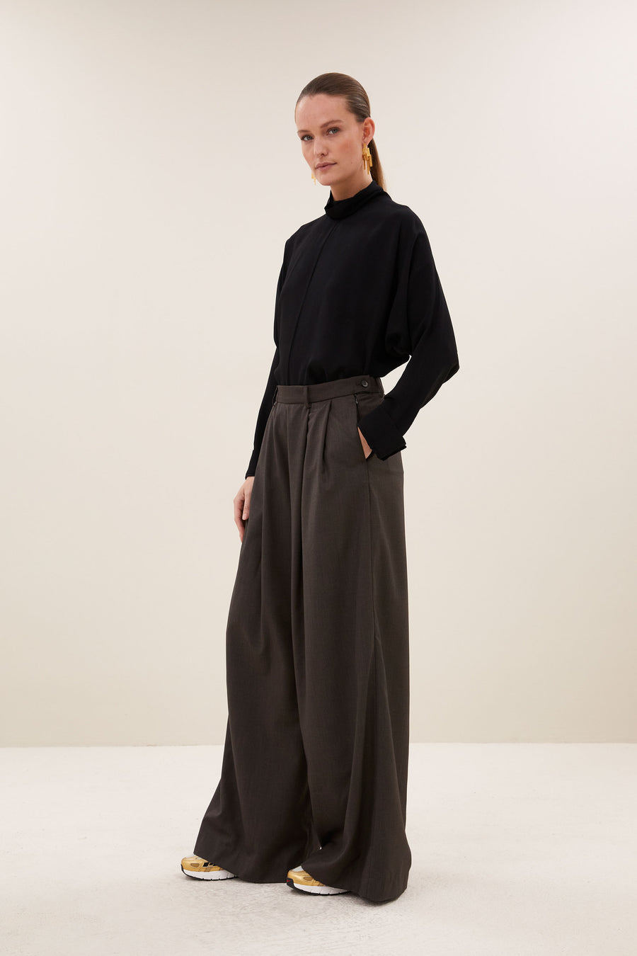 ien viscose blouse | jet black