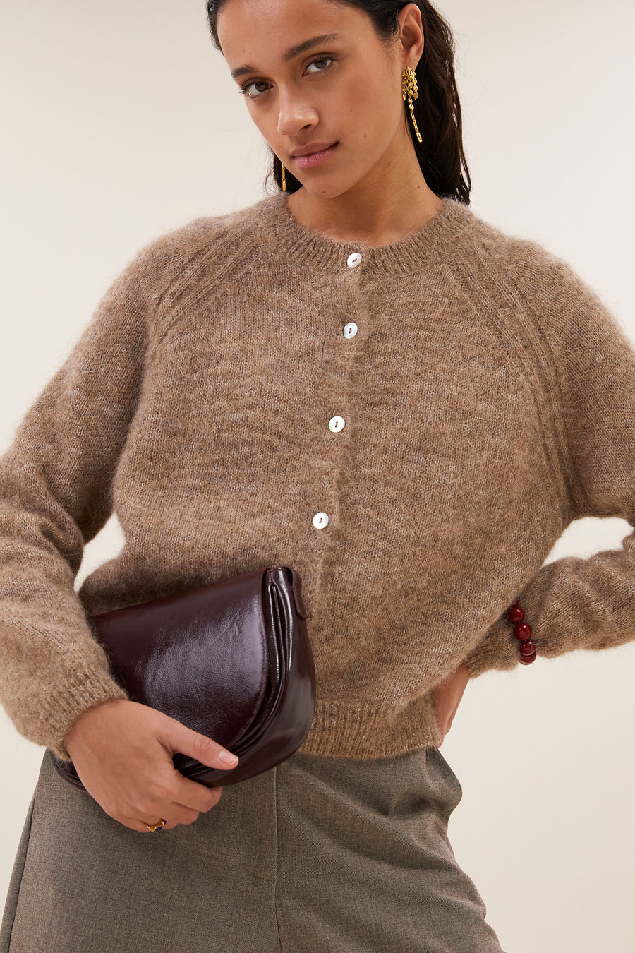 falon cardigan | biscuit melee