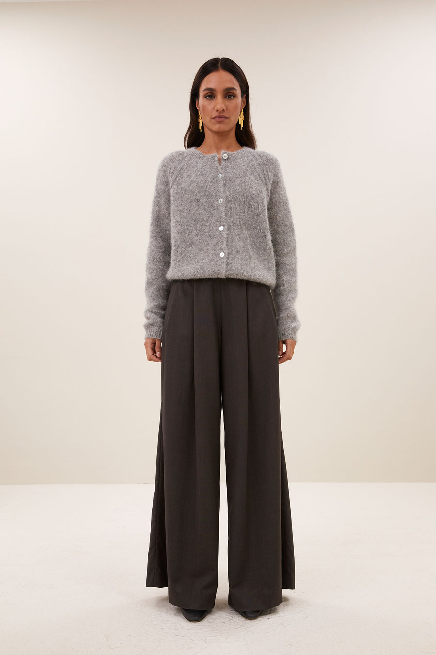 falon cardigan | grey melee