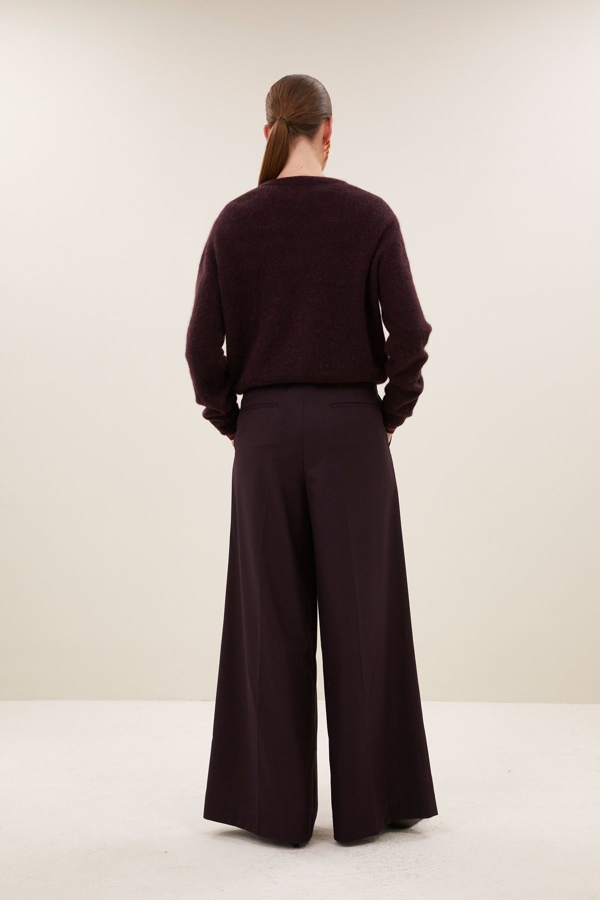cleo cardigan | deep wine