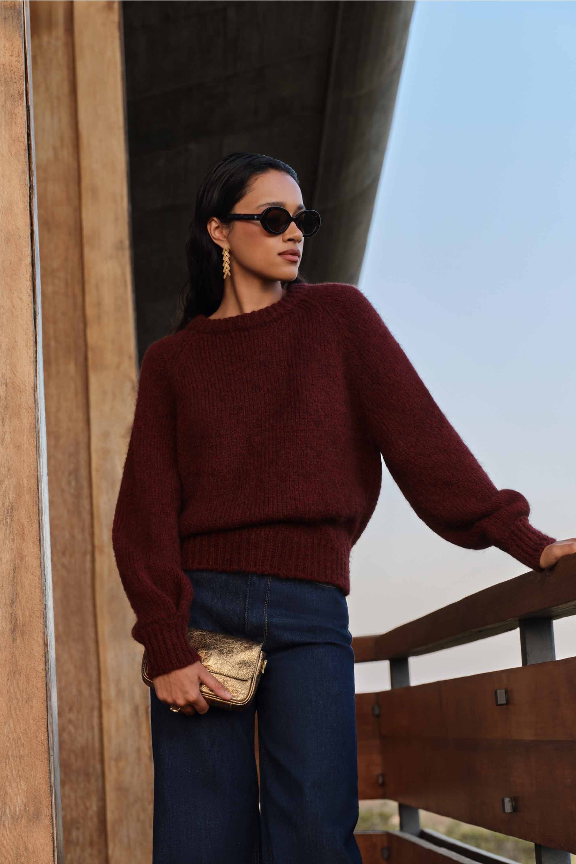 lucia pullover | wine