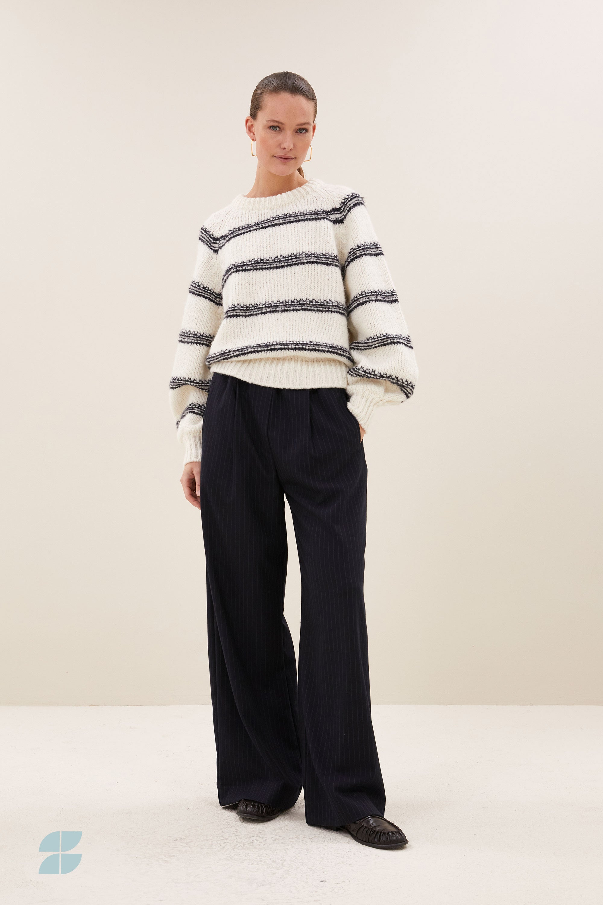 lucia stripe pullover | marine stripe