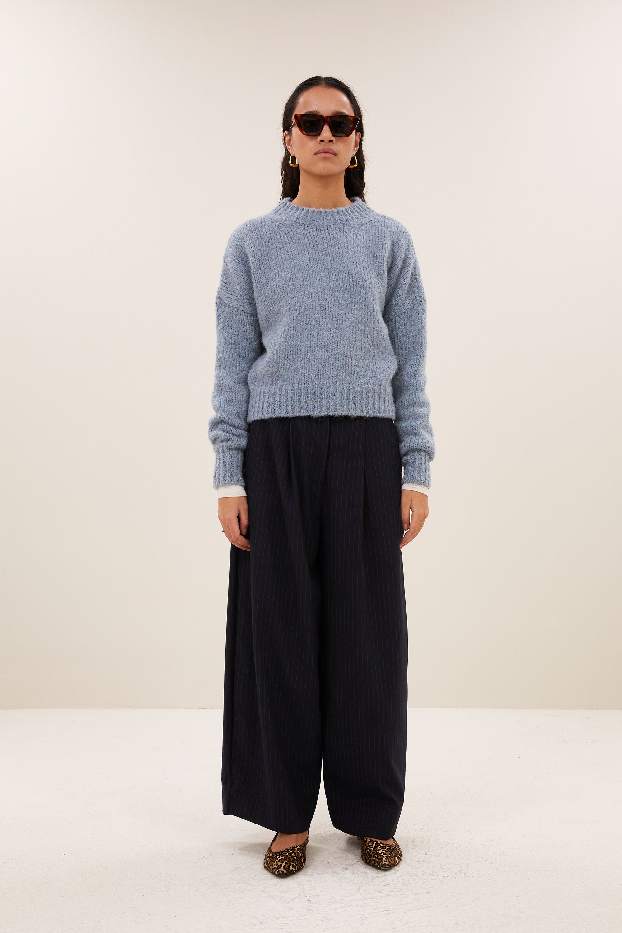 sonny bulky pullover | cloud blue